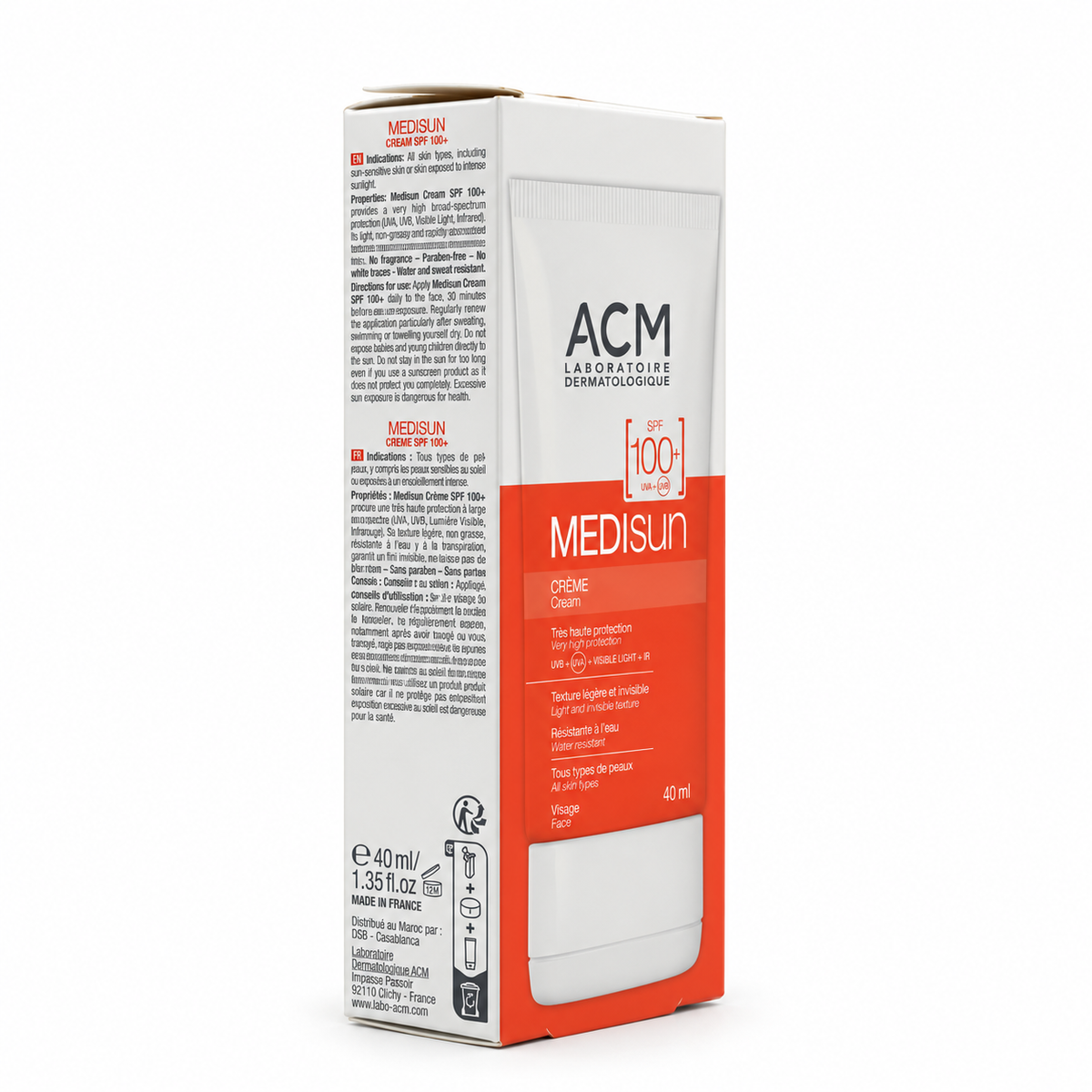 ACM Medisun Invisible Sunscreen Cream SPF 50+ 40ml - اي سي ام ميديسن كريم واقي شمس غير مرئي SPF 50+ 40 مل