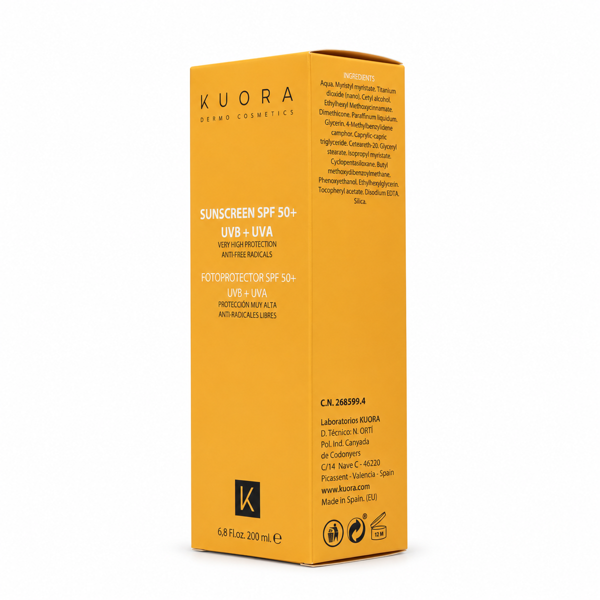 Kuora Sunscreen SPF 50+ 200ml - كيورا واقي شمس SPF 50+ 200 مل