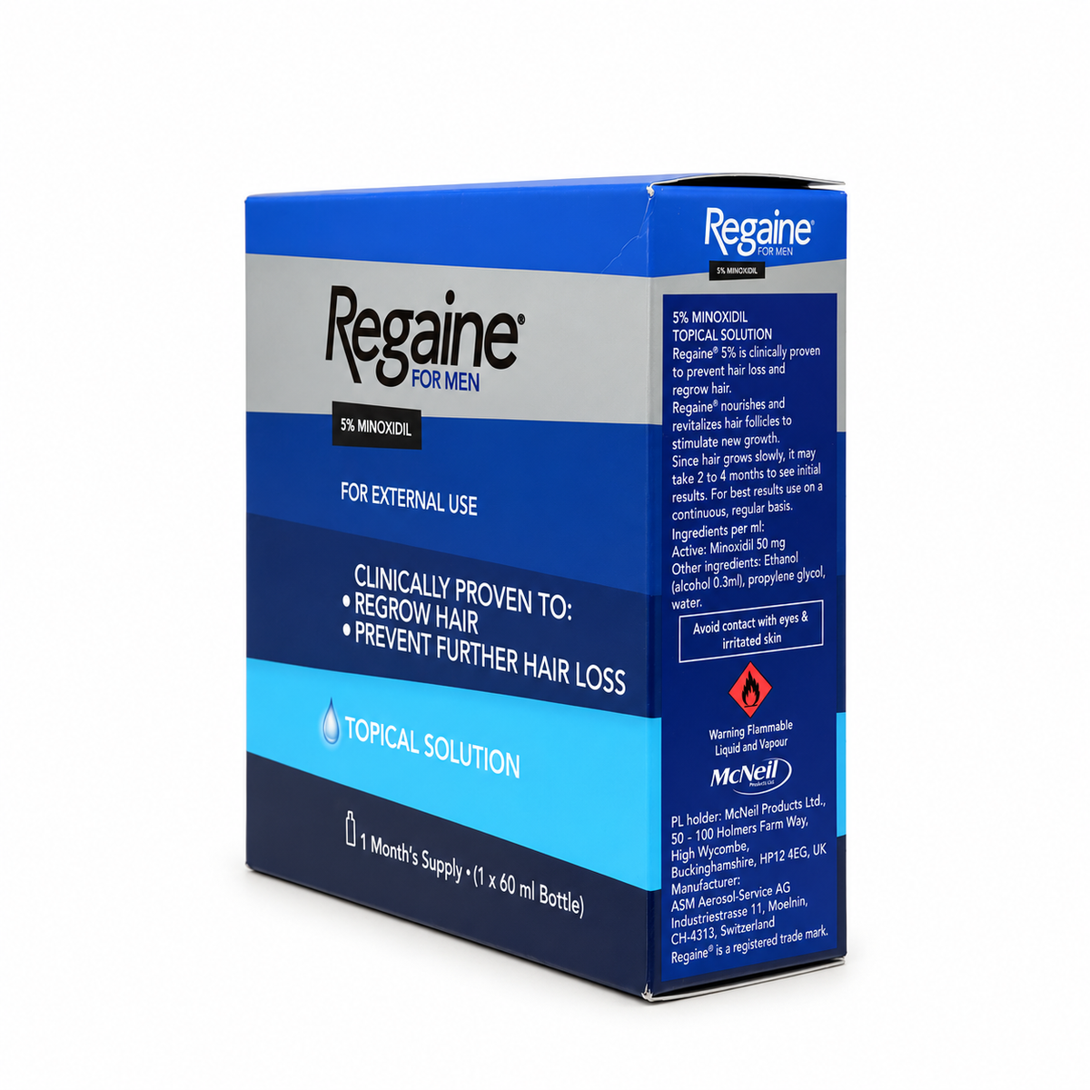 Regaine For Men Extra Strength Scalp Solution 60 ml - ريجين للرجال محلول فروة الرأس قوة اضافية 60 مل