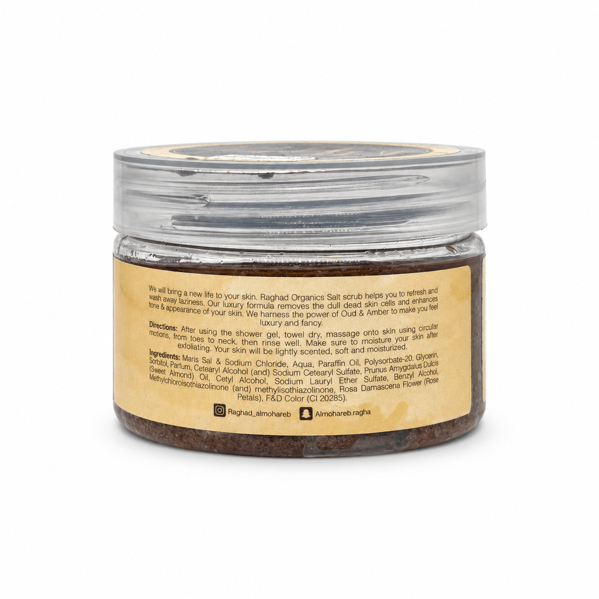 Raghad Organics Oriental Mademoiselle Body Scrub 250ml - مقشر رغد اورجانيكس اورينتال ماديموازيل للجسم 250 مل