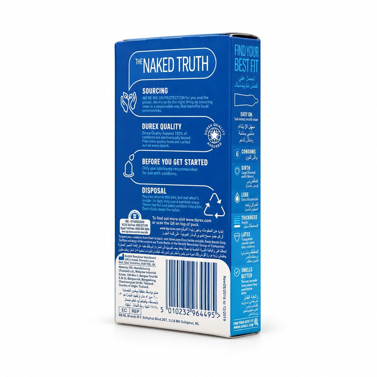 Durex Extra Safe 6 Condom Large - واقي ذكري ديوركس اكسترا سيف 6 قطع مقاس كبير