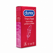 Durex Feel Thin 6 Condom Large - واقي ذكري ديوركس فيل ثين 6 قطع مقاس كبير