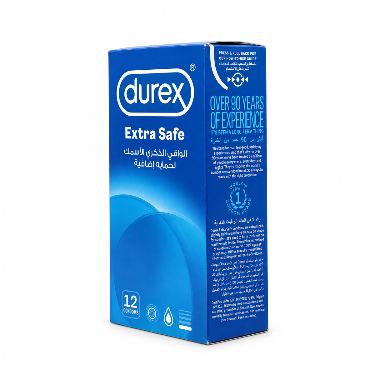 Durex Extra Safe 12 Condom Large - واقي ذكري ديوركس اكسترا سيف 12 قطعة مقاس كبير