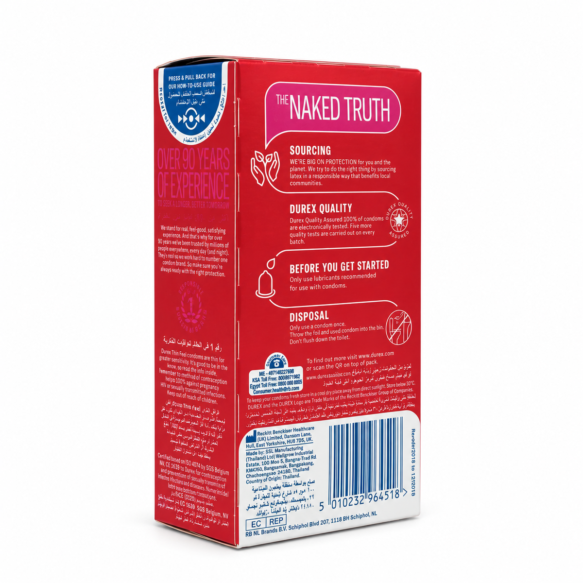 Durex Feel Thin 12 Condom Large - واقي ذكري ديوركس فيل ثين 12 قطعة مقاس كبير