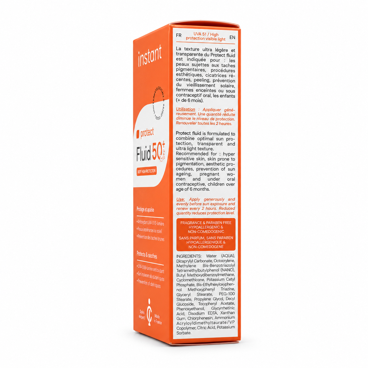 phasilab Instant Protect Fluid SPF 50+ sunscreen 40ml - فاسيلاب إنستانت بروتكت فلويد واقي شمس SPF 50+ 40مل