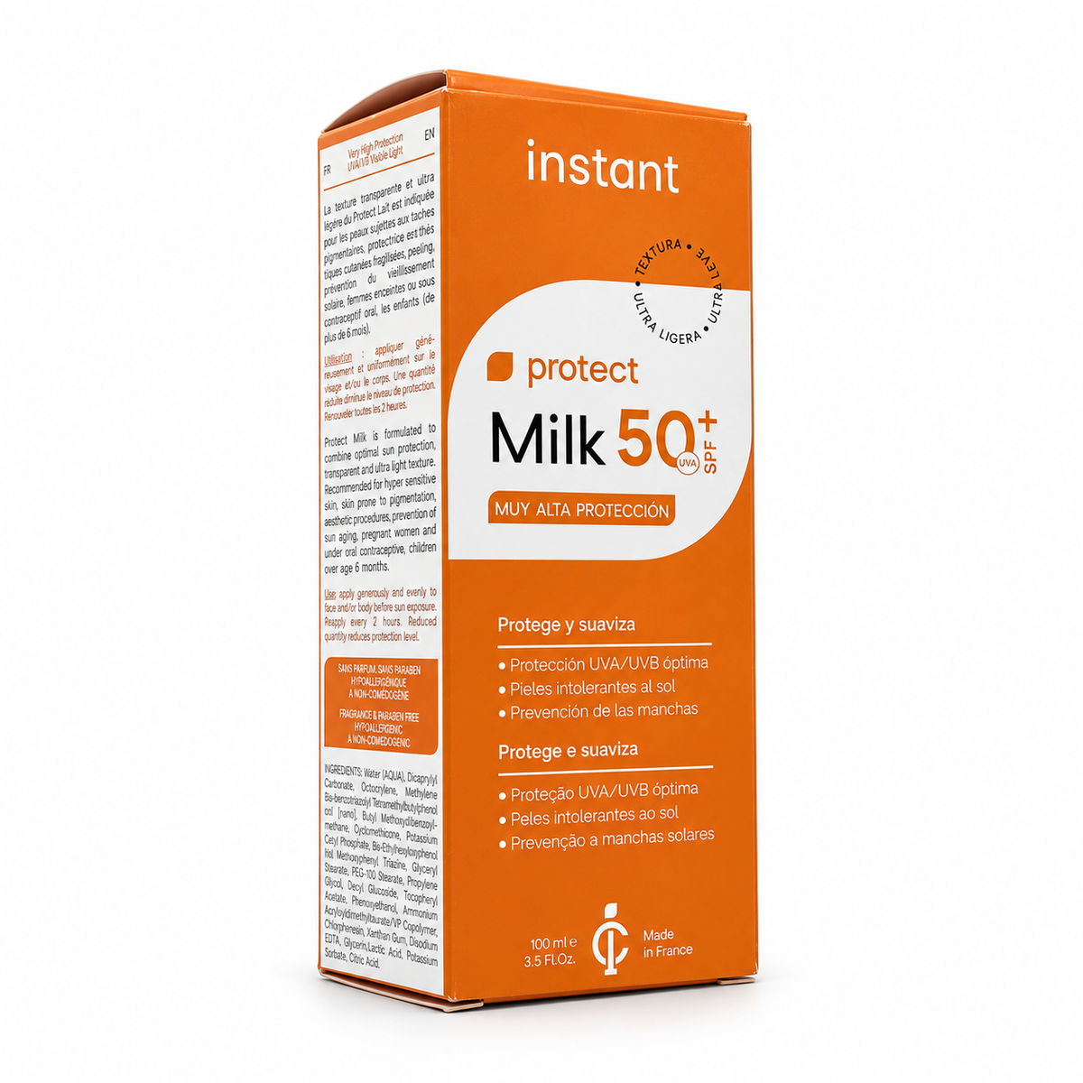 Phasilab Instant Protect Spf 50+ Sunblock Milk 100ml - فاسيلاب إنستانت بروتكت SPF 50+ صن بلوك ميلك 100مل