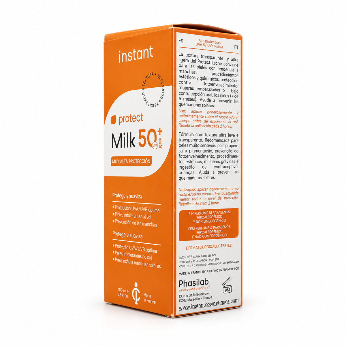 Phasilab Instant Protect Spf 50+ Sunblock Milk 100ml - فاسيلاب إنستانت بروتكت SPF 50+ صن بلوك ميلك 100مل