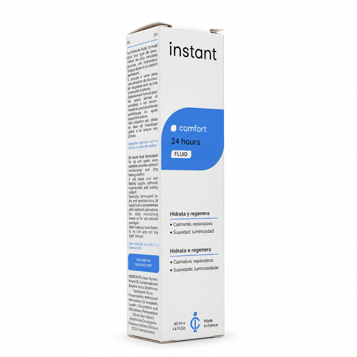 Phasilab Instant Comfort 24H Hydrating Fluid 40ml - فاسيلاب إنستانت كومفورت 24 ساعة فلويد مرطب 40مل