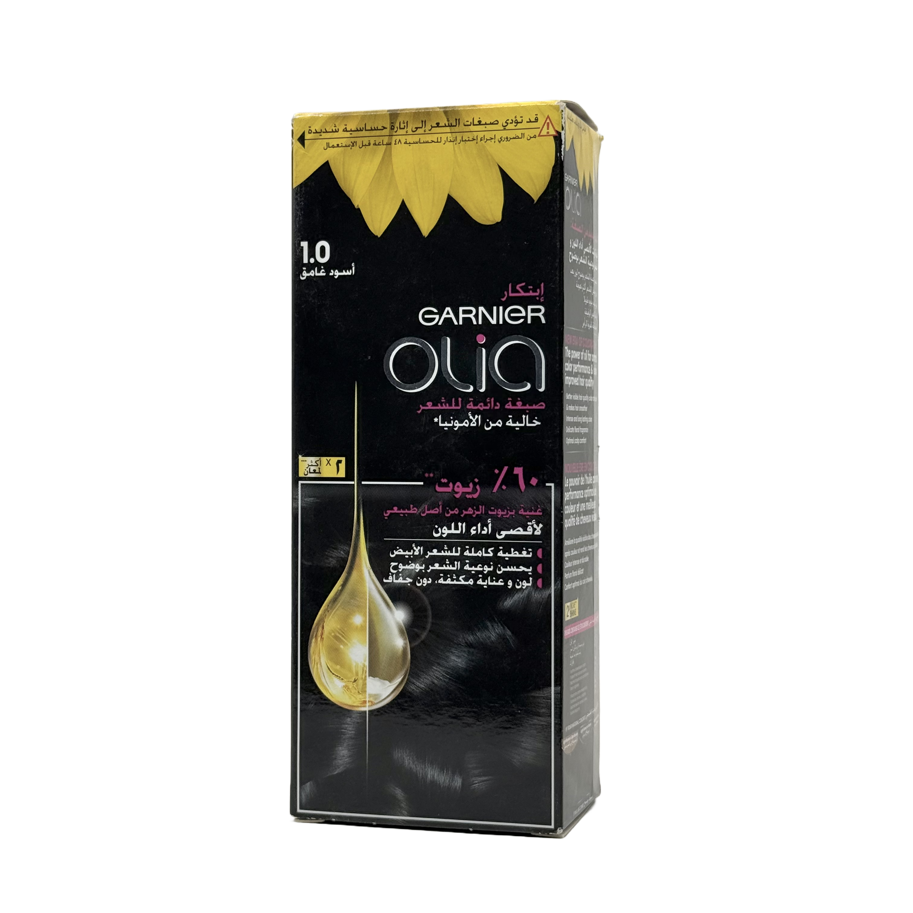 Olia by Garnier 1.0 Deep Black No Ammonia Permanent Hair Color - أوليا من غارنييه 1.0 أسود داكن صبغة شعر دائمة بدون أمونيا
