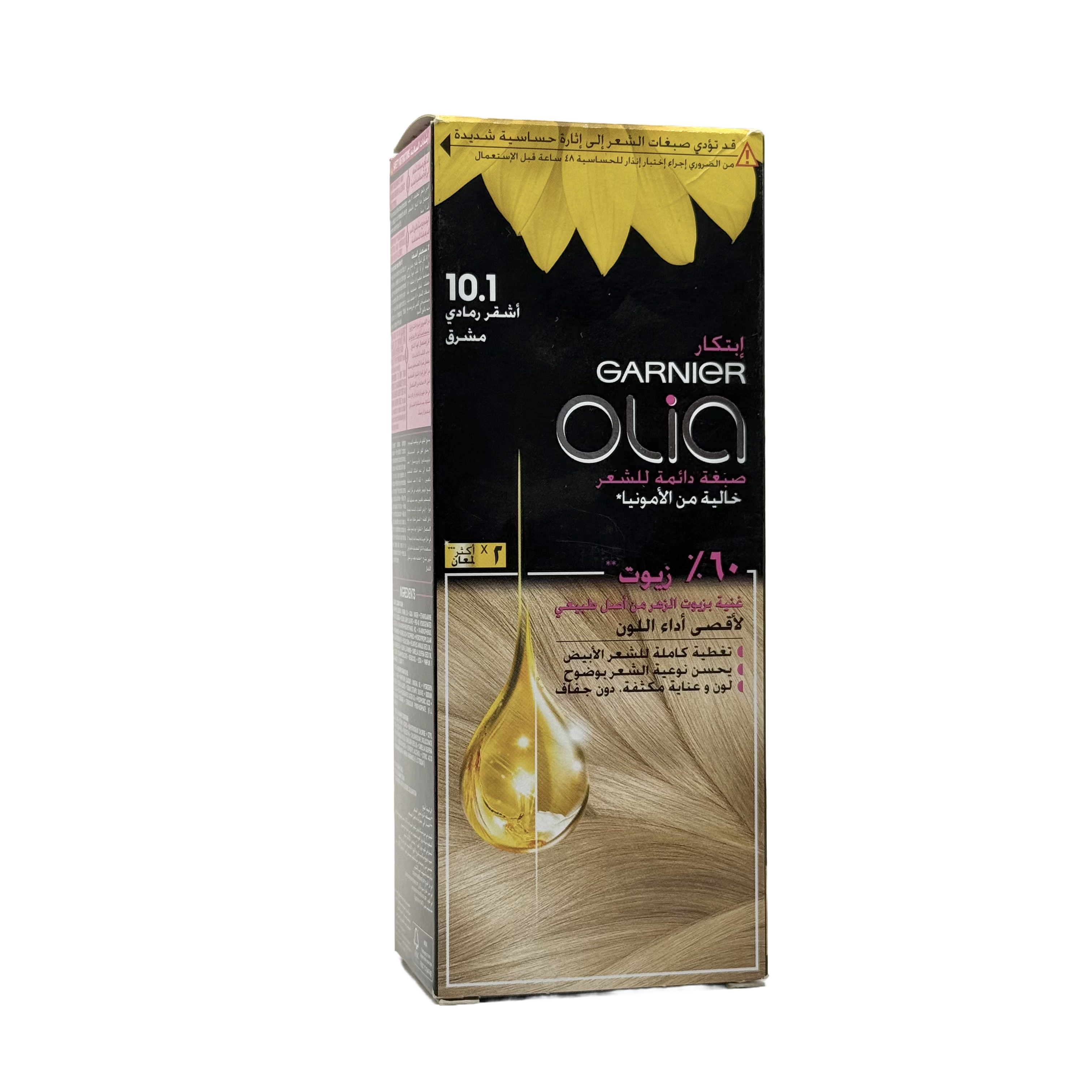 Olia by Garnier 10.1 Ashy Vivid Blonde No Ammonia Permanent Hair Color - أوليا من غارنييه 10.1 أشقر رمادي فاقع صبغة شعر دائمة بدون أمونيا