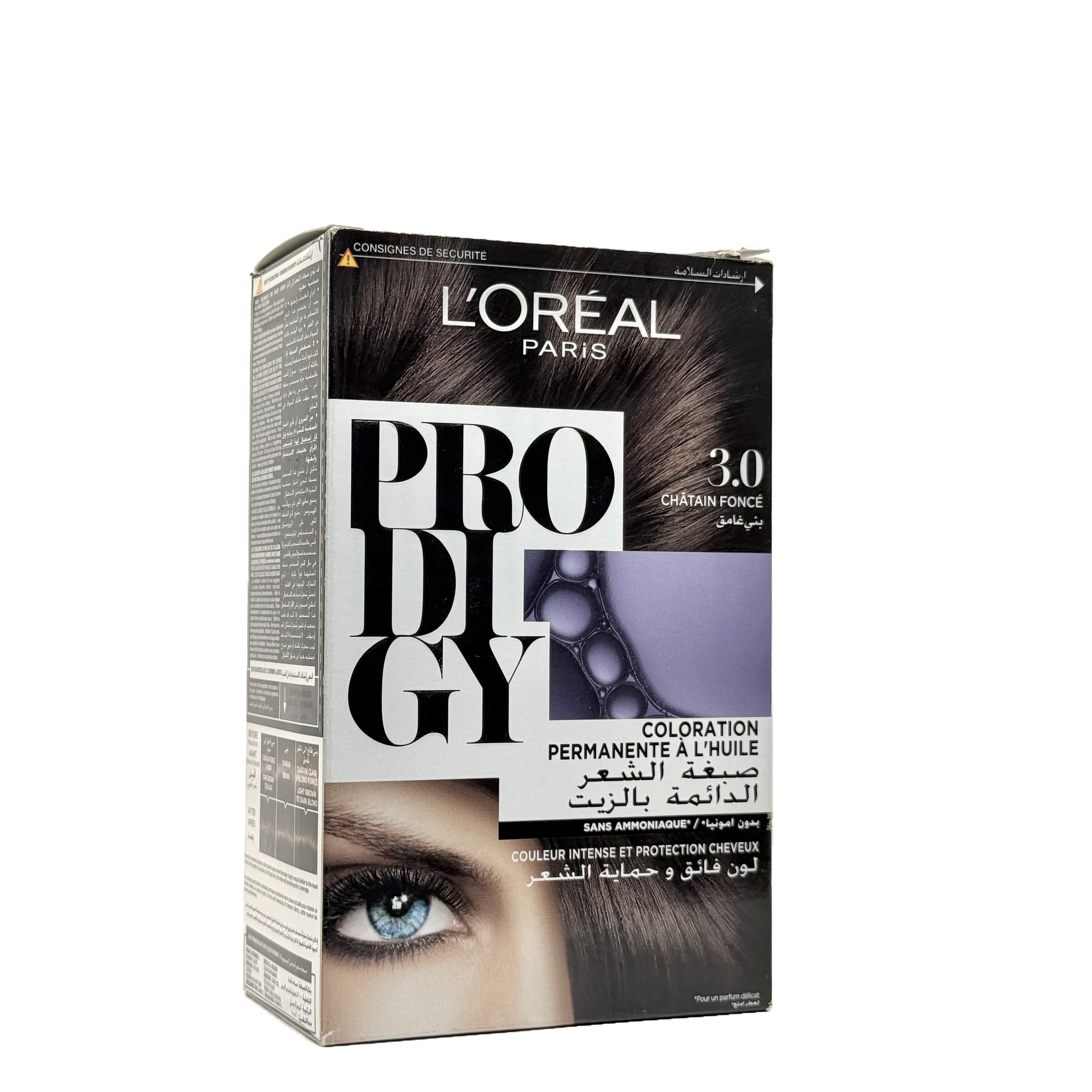 Loreal Prodigy Hair Color Shade 3.0 Brown Black - صبغة شعر لوريال برودجي 3.0 بني أسود