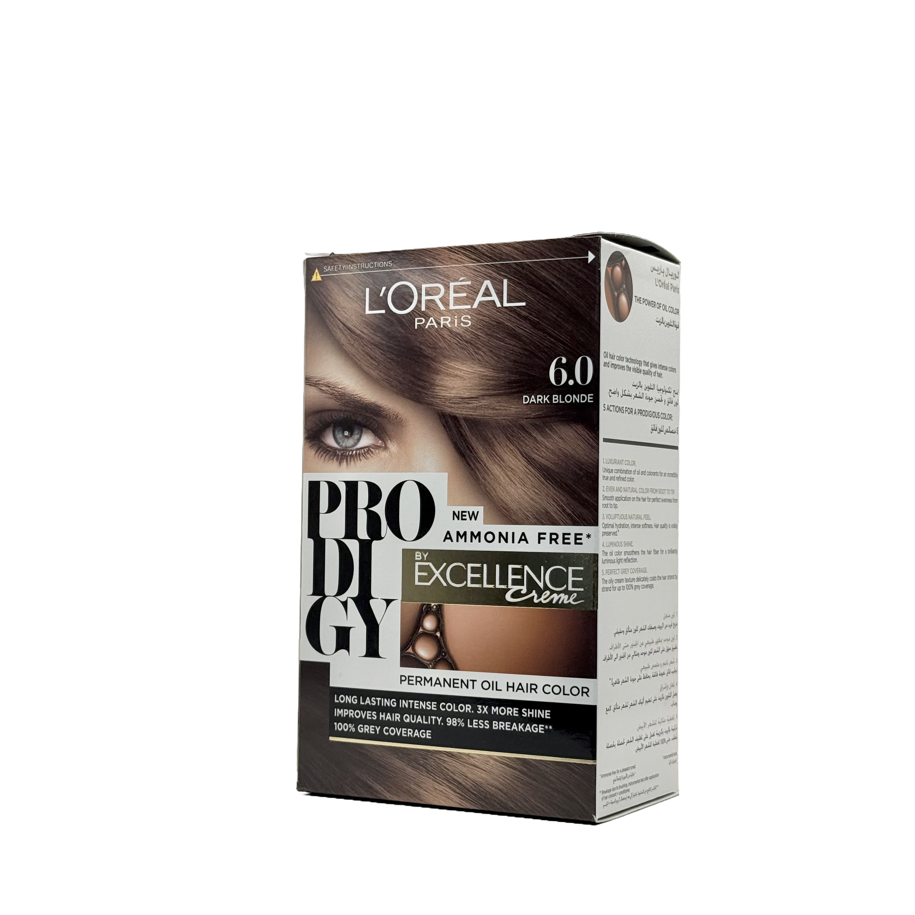 Loreal Prodigy Hair Color Shade 6.0 Dark Blonde - صبغة شعر لوريال برودجي 6.0 أشقر داكن