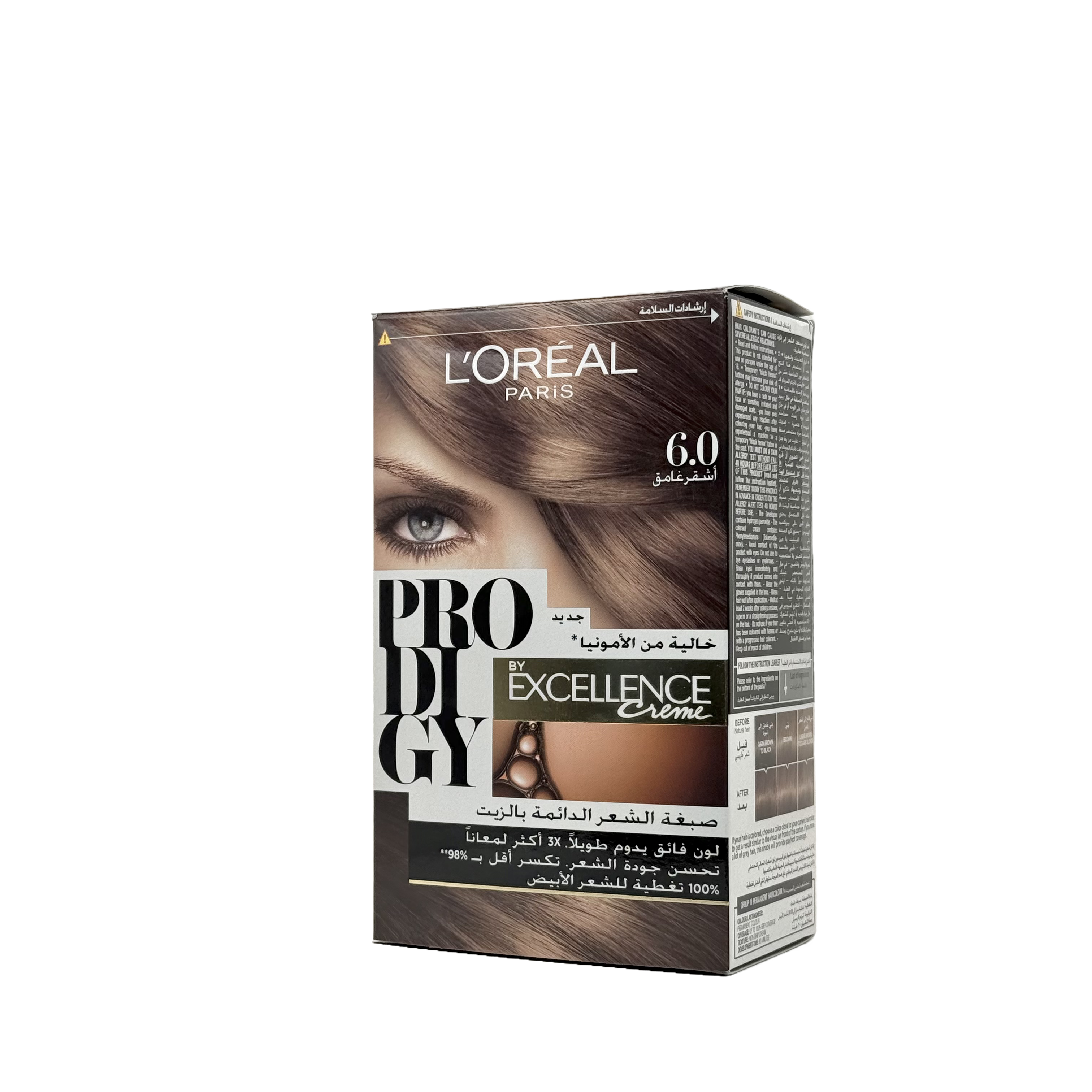 Loreal Prodigy Hair Color Shade 6.0 Dark Blonde - صبغة شعر لوريال برودجي 6.0 أشقر داكن