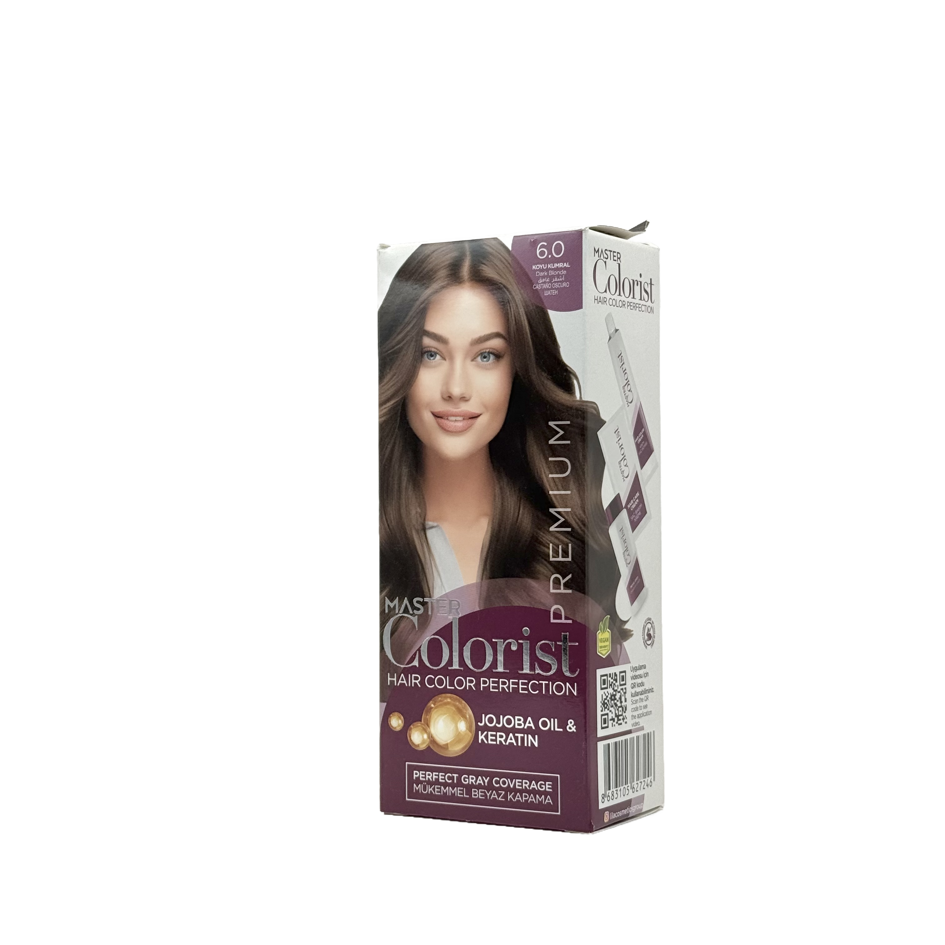 Master Colorist Premium Cream Hair Dye 6.0 Dark Blonde - ماستر كولوريست بريميوم كريم صبغة شعر 6.0 أشقر داكن