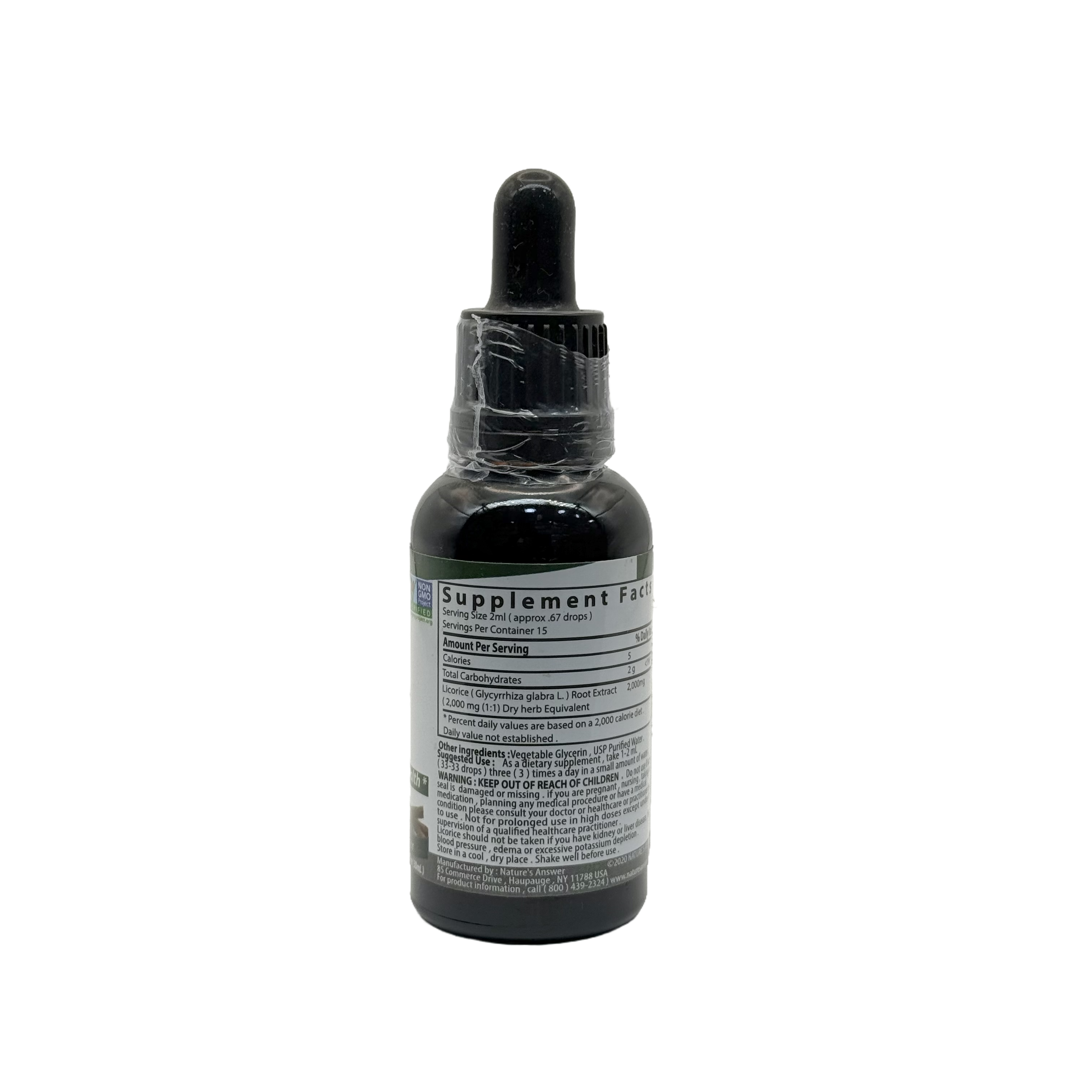 Nature’s Answer Licorice Root Liquid Extract 30 ml - نيتشرز أنسر خلاصة جذور العرقسوس السائلة 30 مل