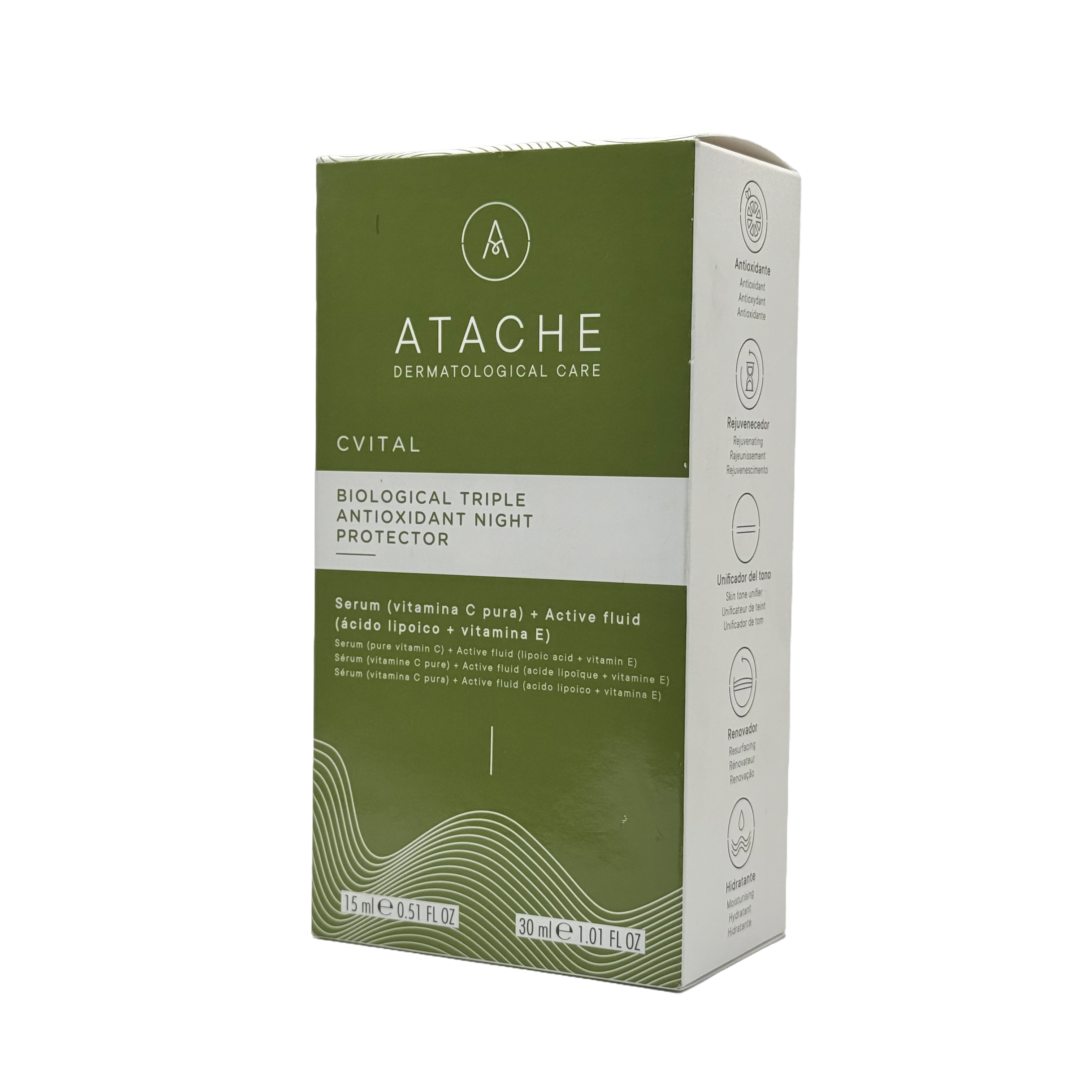 Atache Biological Triple Antioxidant Night Protector 30 ml - أتاتشي بروتكتور ليلي ثلاثي مضادات الأكسدة 30 مل