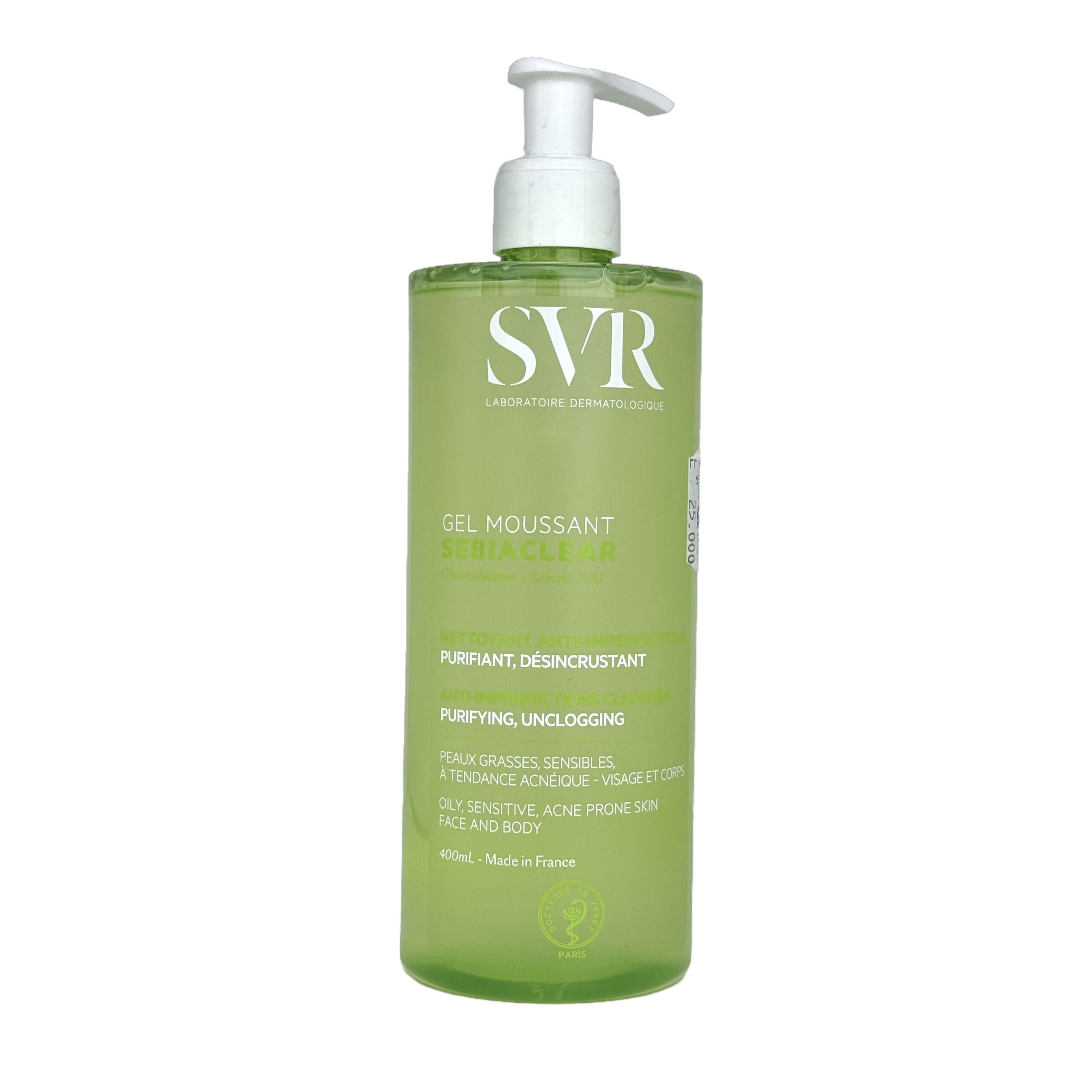 SVR SEBIACLEAR Foaming Gel Cleanser 400 ml - إس في آر سيبياكلير جل رغوي منظف للبشرة 400 مل
