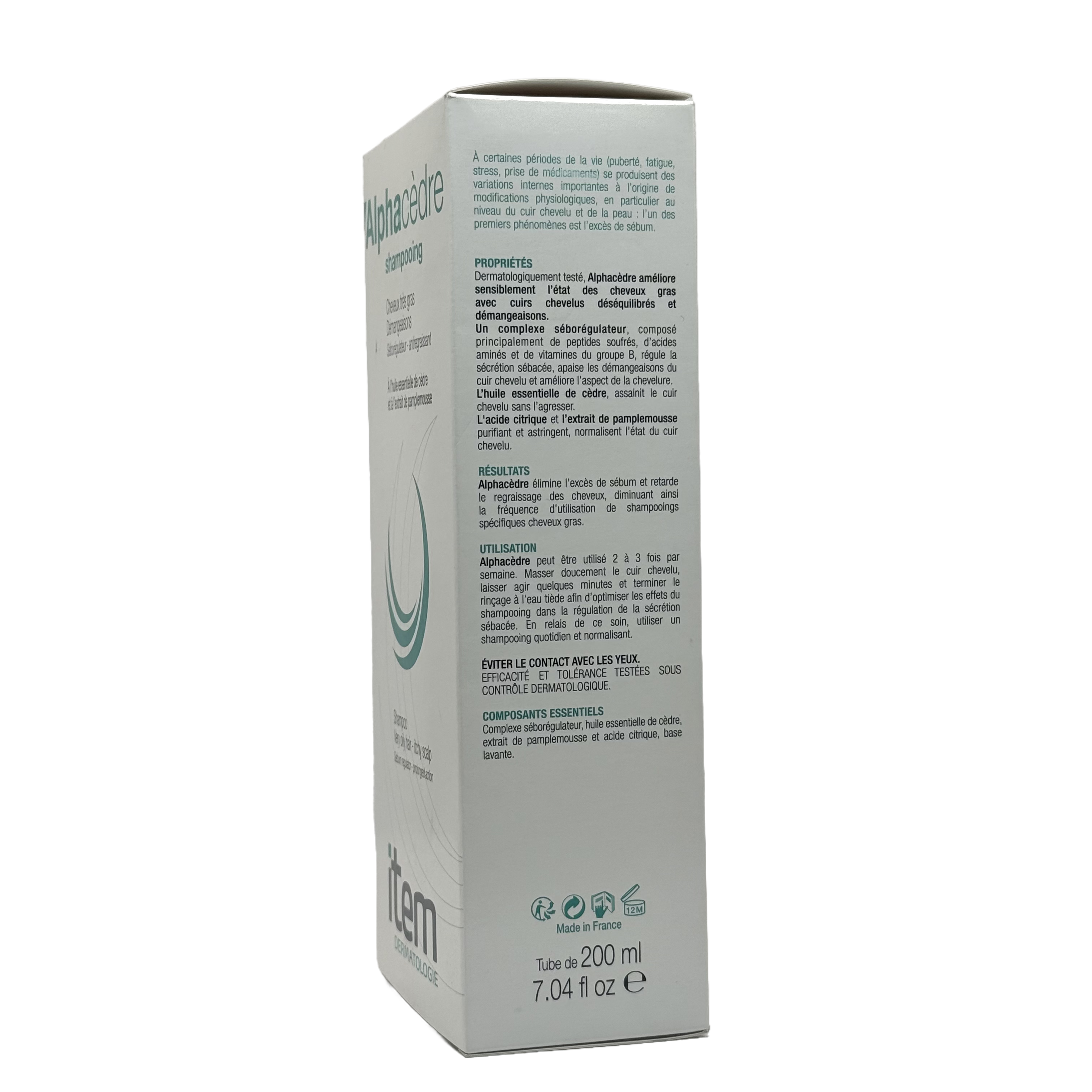 Alpha Cedre Shampooing 200ml - شامبو ألفا سيدر لتنظيم إفراز الدهون 200 مل