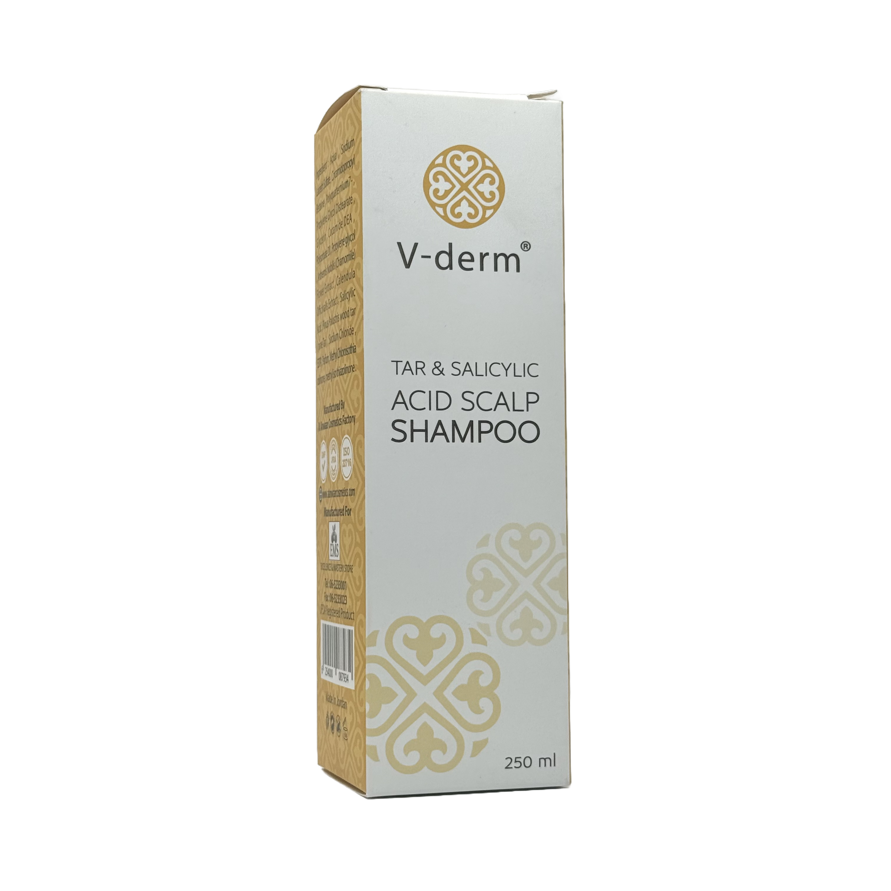 V Derm Tar And Salicylic Acid Scalp Shampoo 250ml - في ديرم شامبو فروة الرأس بالقطران وحمض الساليسيليك 250 مل