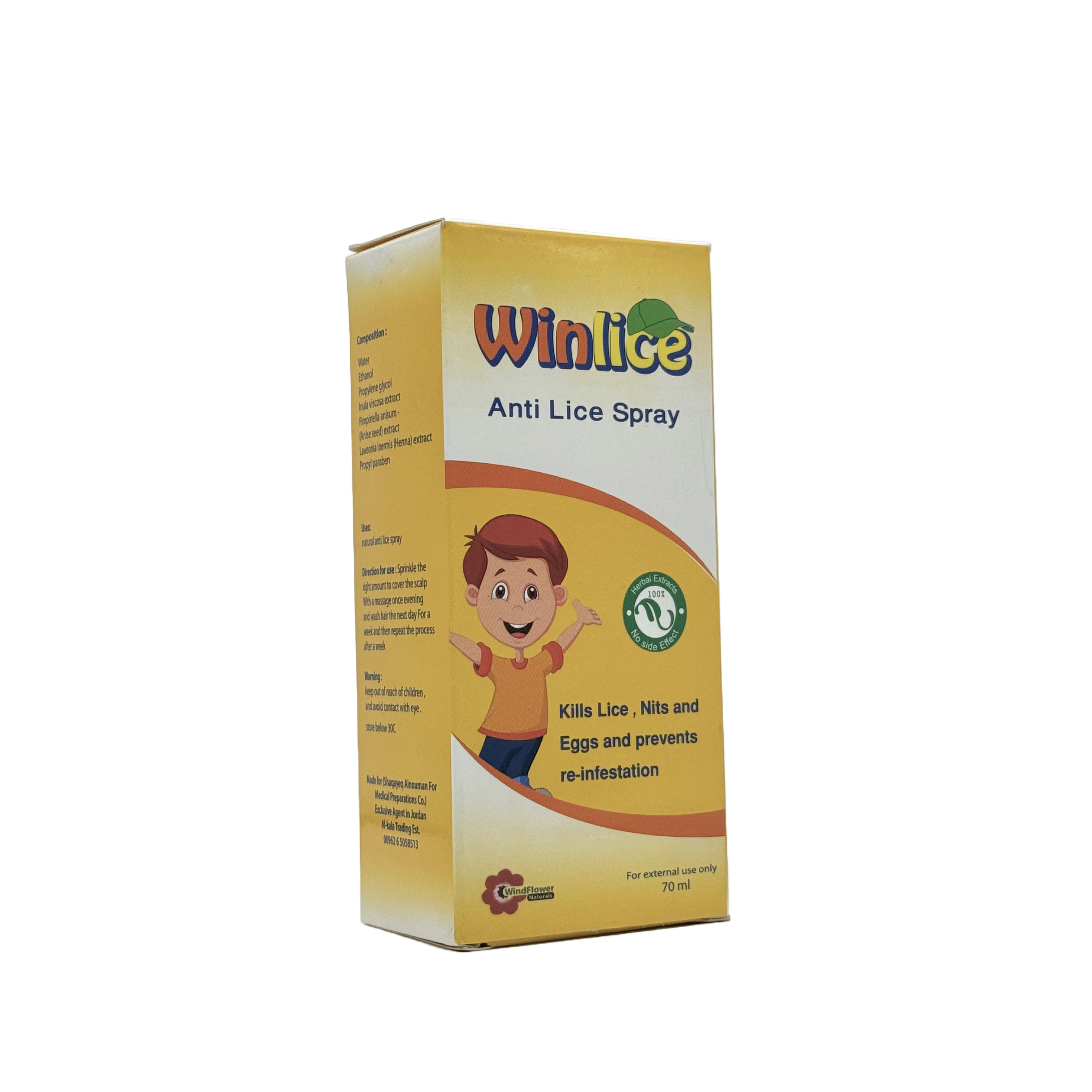Winlice Anti Lice Spray 70ml - وين لايس بخاخ مضاد للقمل 70 مل