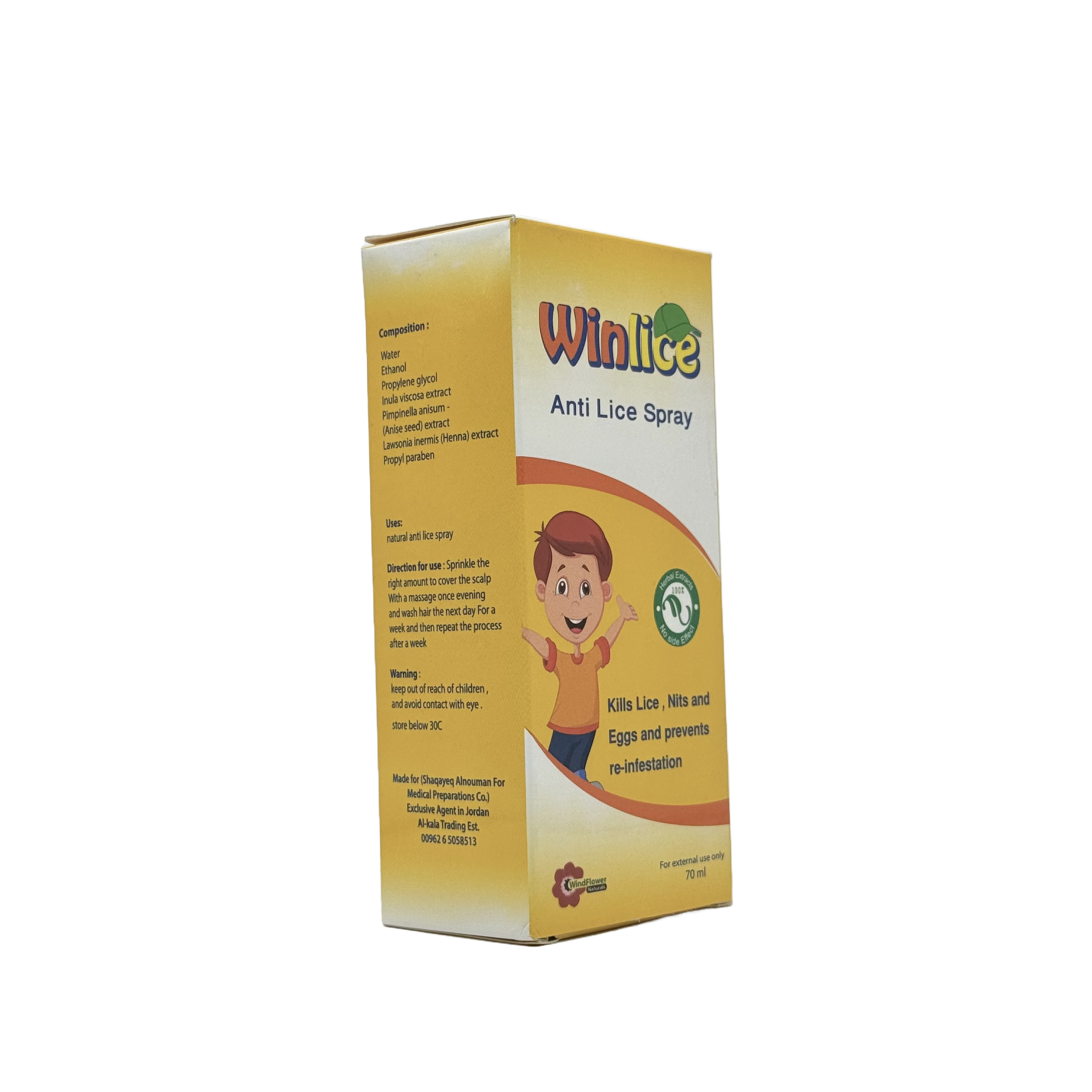 Winlice Anti Lice Spray 70ml - وين لايس بخاخ مضاد للقمل 70 مل