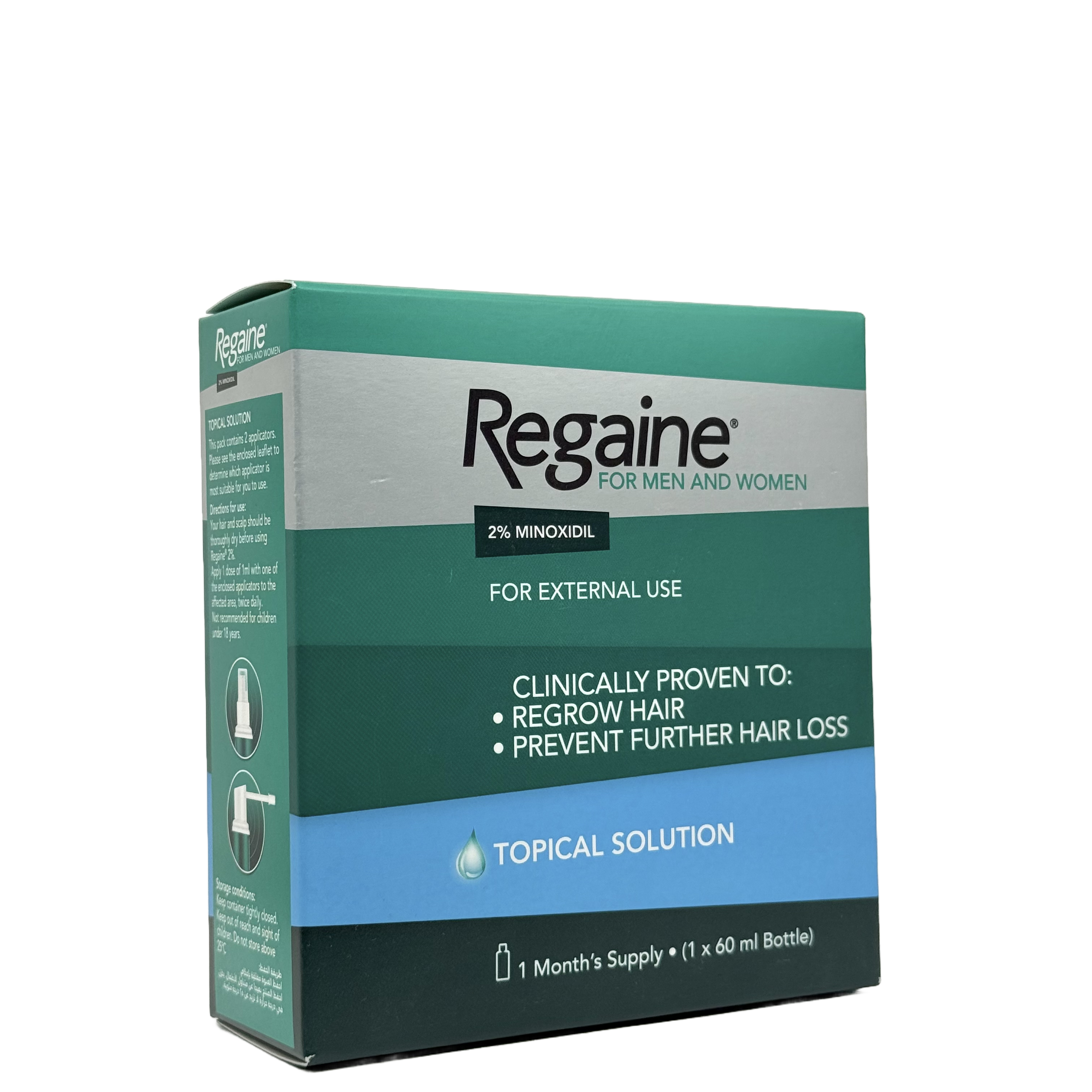 REGAINE for Women Regular Strength Solution 2% Minoxidil 60ml - ريجين للنساء محلول بتركيز عادي مينوكسيديل 2٪ 60 مل
