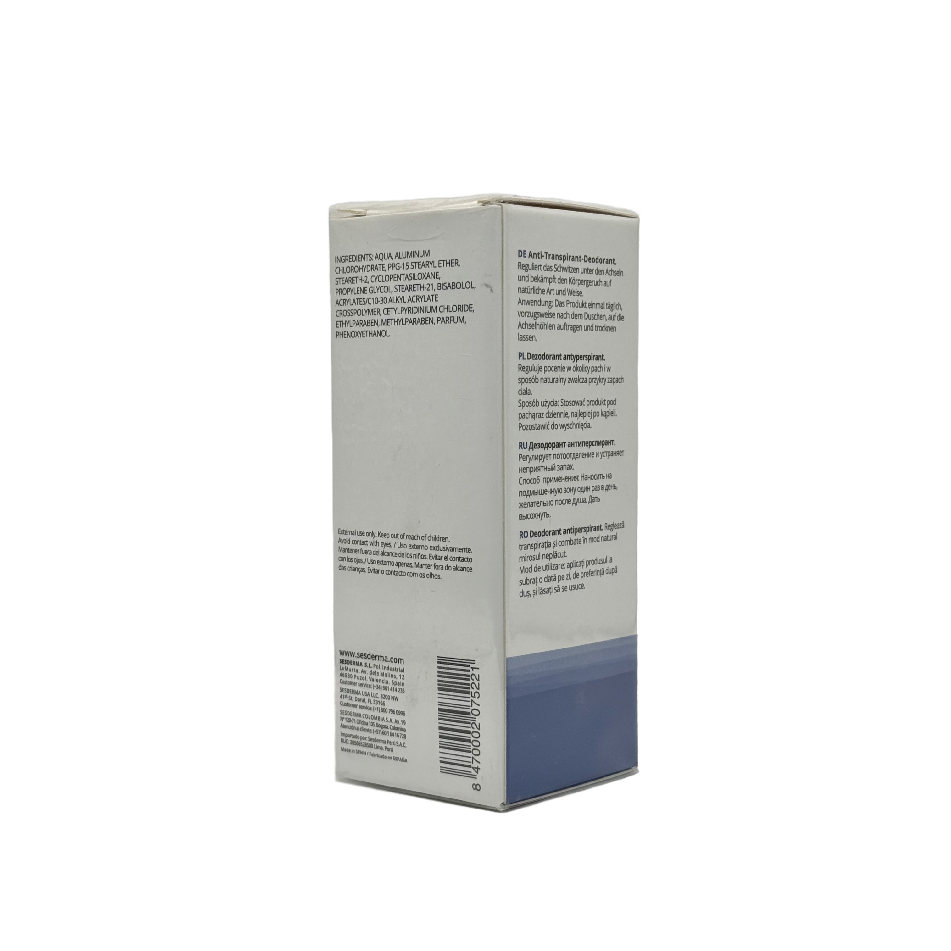 Sesderma Dryses Deo Roll On Men 75ml - سيزديرما درايسيس رول أون مزيل تعرق للرجال 75 مل