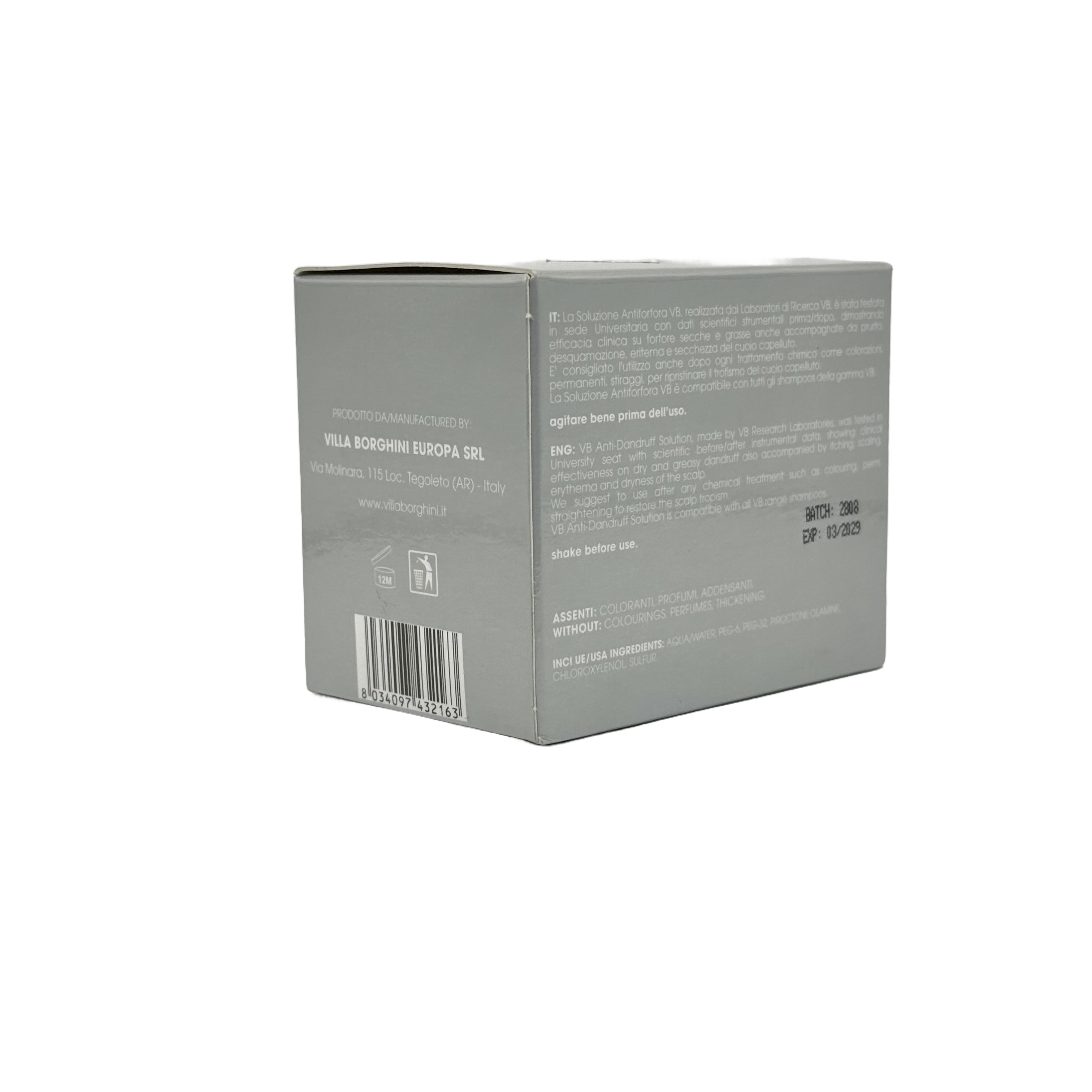 SOLUZIONE MONODOSE ANTIFORFORA 6 x 15ml - محلول أحادي الجرعة مضاد للقشرة 6 × 15 مل
