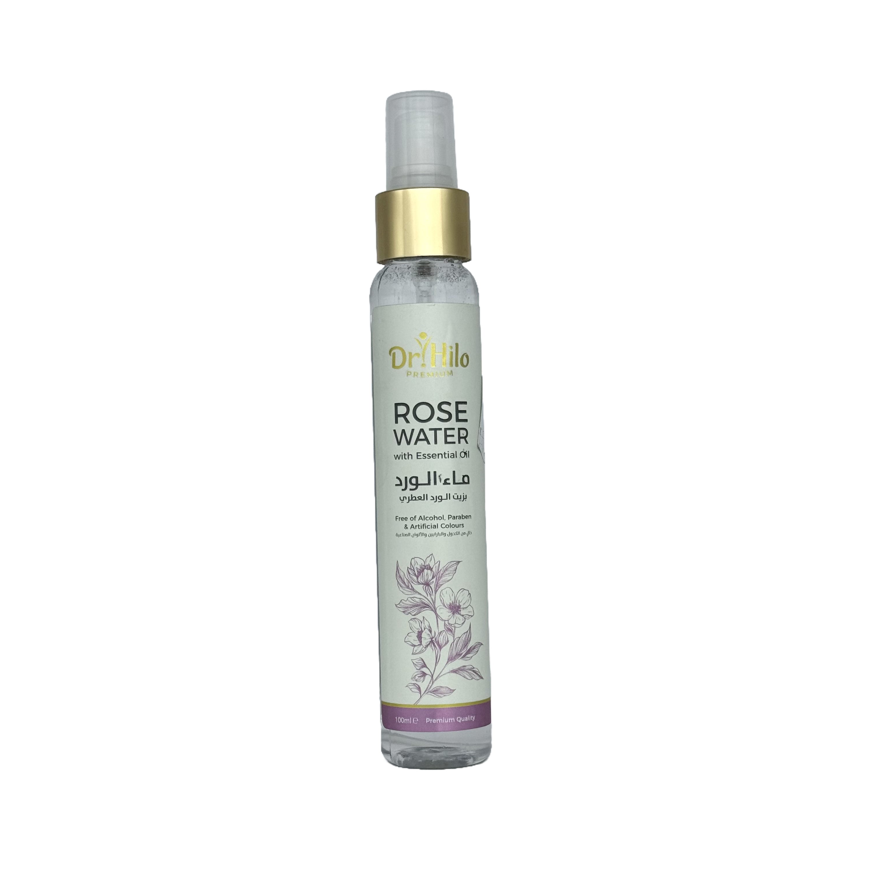 Dr Hilo Rose Water With Essential Oil 100ml - ماء ورد دكتور هايلو مع الزيت العطري 100 مل