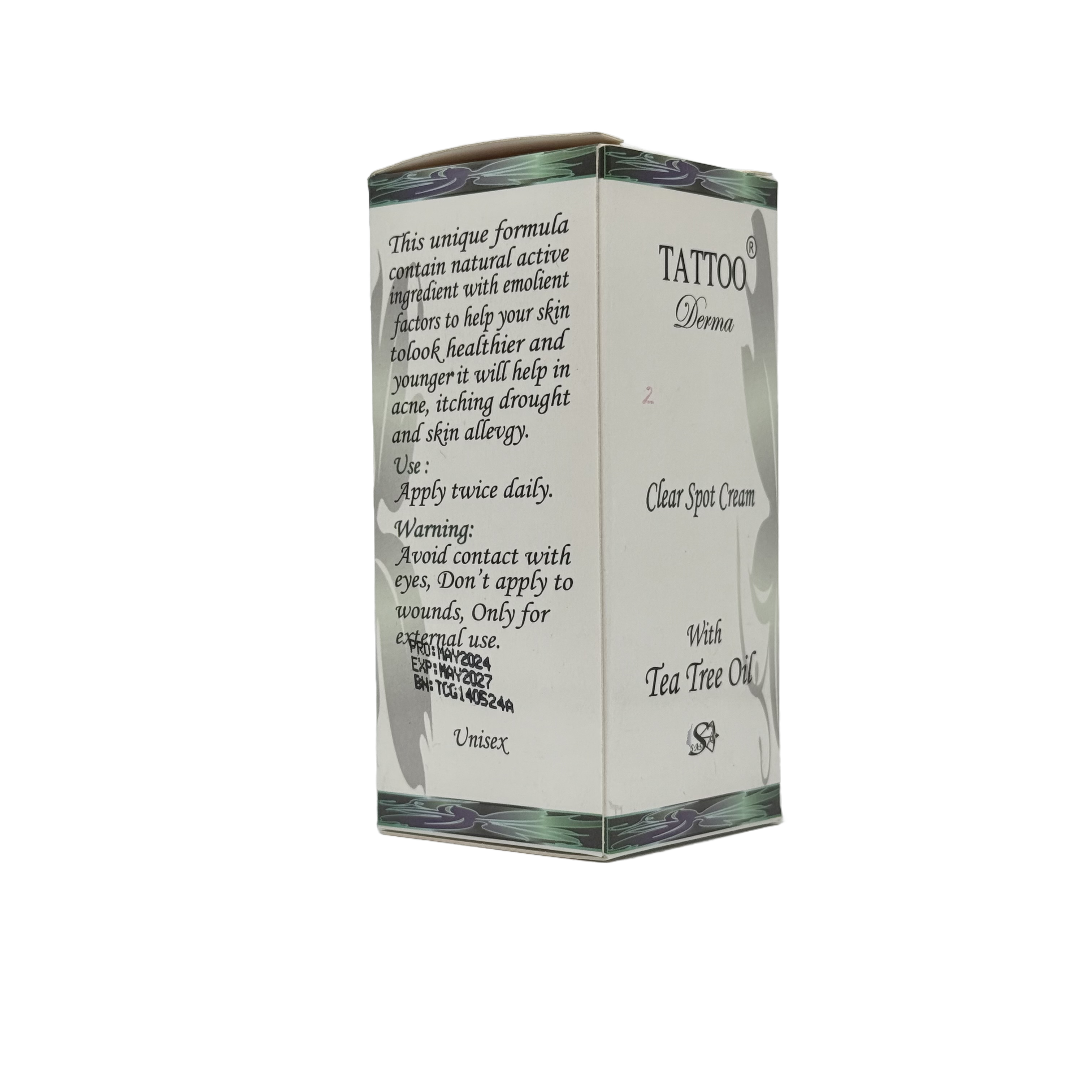 Tattoo Derma Clear Spot Cream 50ml - كريم تاتو ديرما لإزالة الحبوب 50 مل