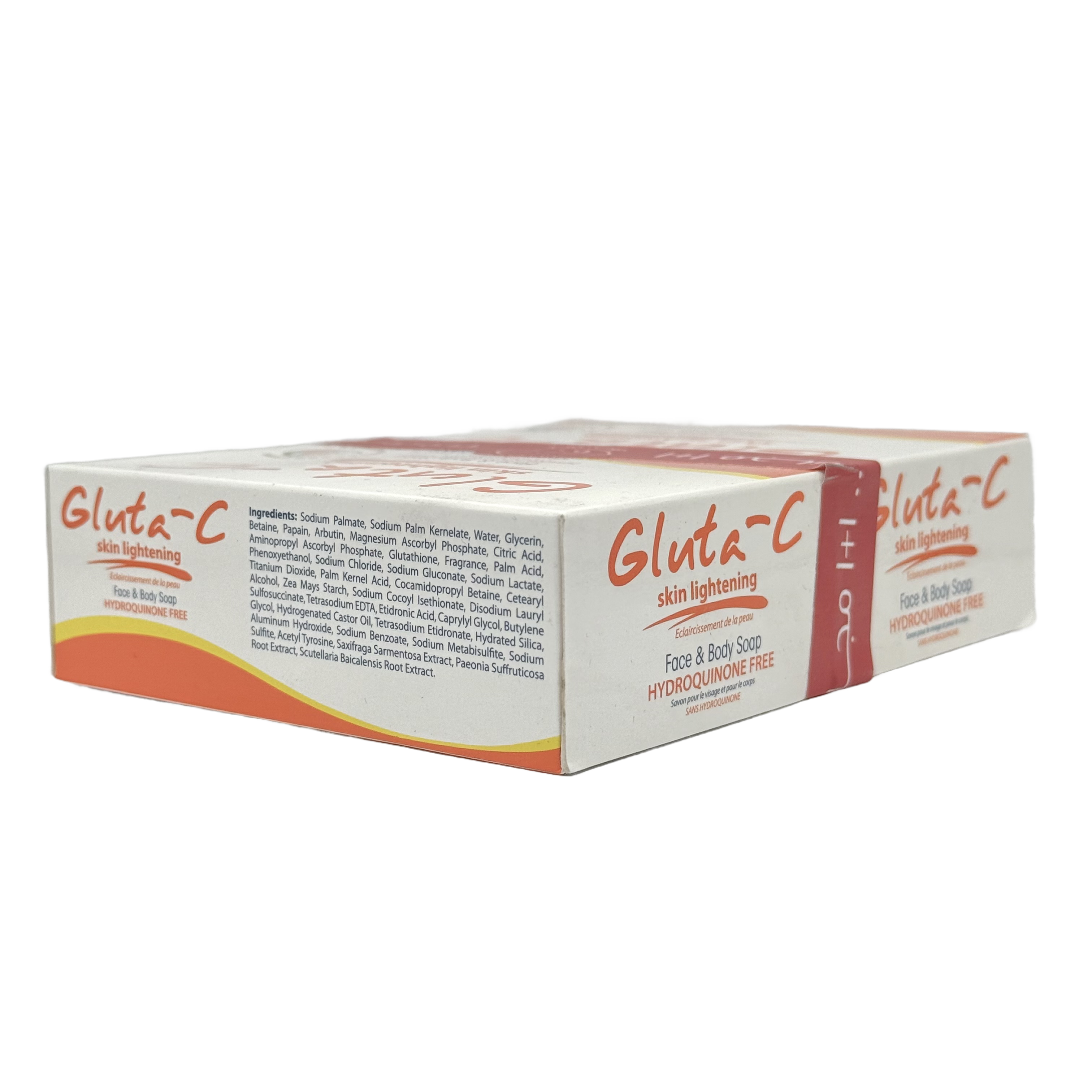 Gluta C Skin Lightening Soap Face & Body Cleanser Buy 1 Get 1 - صابون غلوتا سي لتفتيح البشرة للوجه والجسم عرض 1 + 1