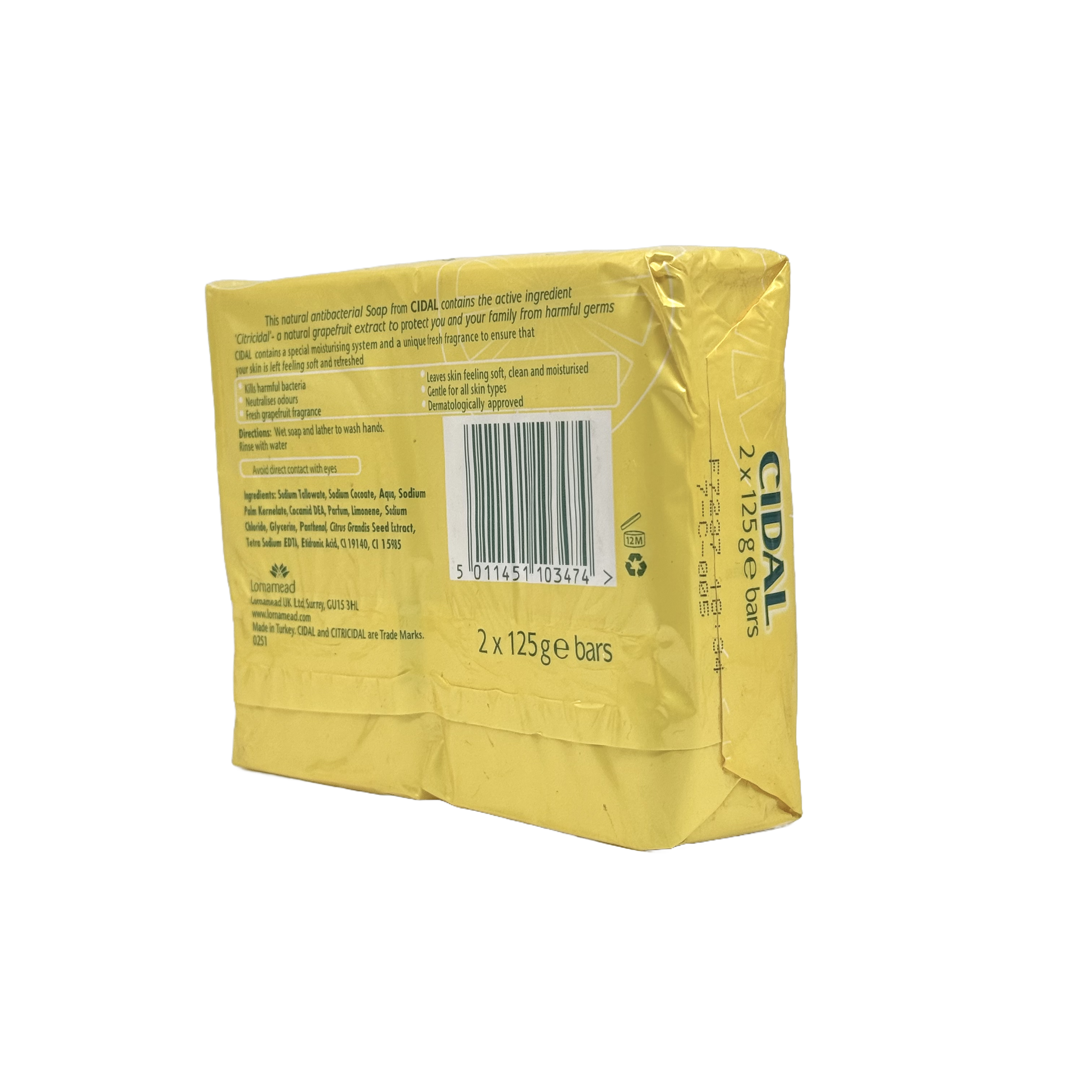 Cidal Antibacterial Cleansing Bar Twin Pack - صابون سيدال المطهر المضاد للبكتيريا عبوتين