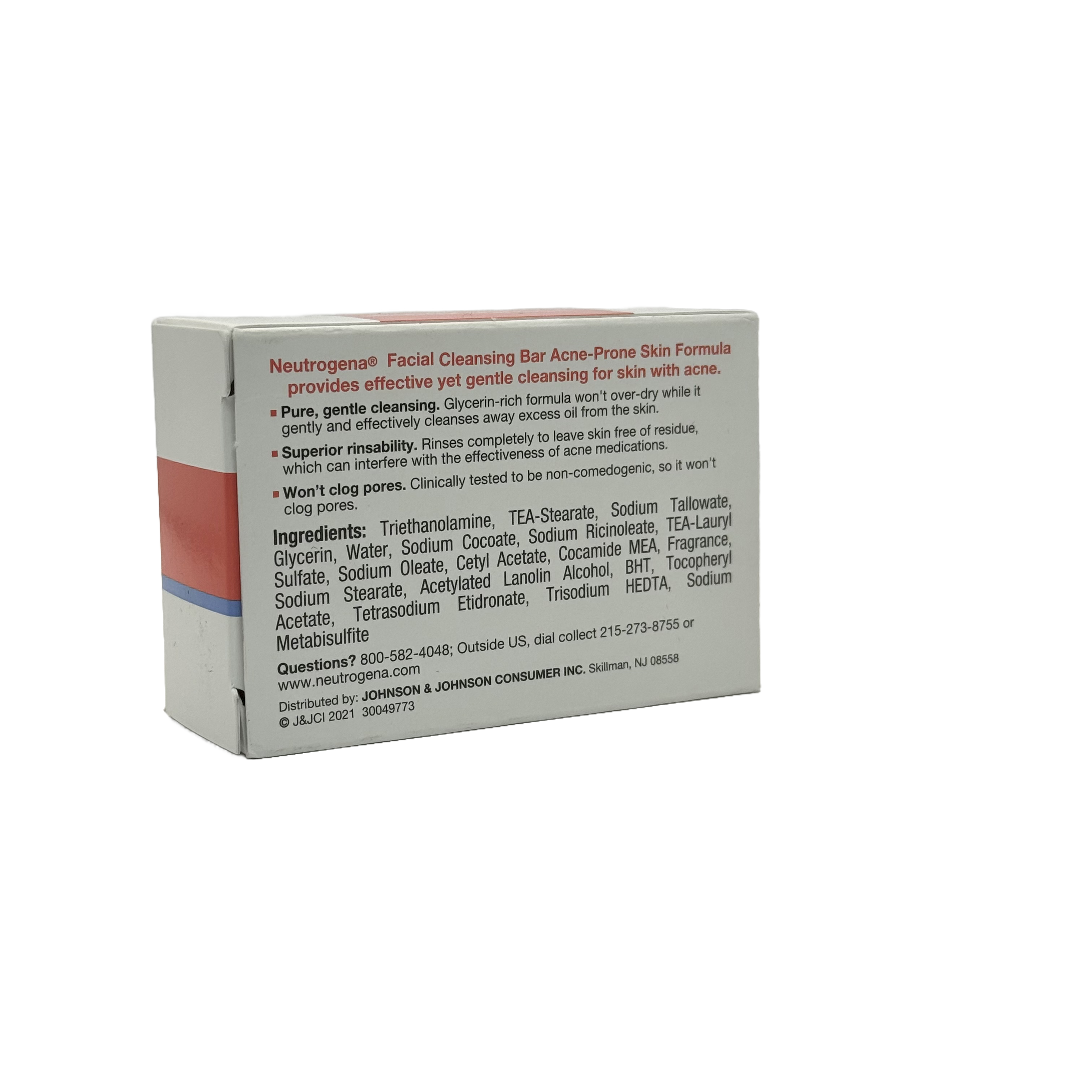 Neutrogena Facial Cleansing Bar for Acne Prone Skin 99g  - صابونة نيتروجينا لتنظيف البشرة المعرضة لحب الشباب 99 جم