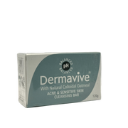 Dermavive Acne & Sensitive Skin Cleansing Bar with Colloidal Oatmeal 120g - صابونة ديرمافايف لتنظيف البشرة الحساسة والمعرضة لحب الشباب بالشوفان الغروي 120 جم