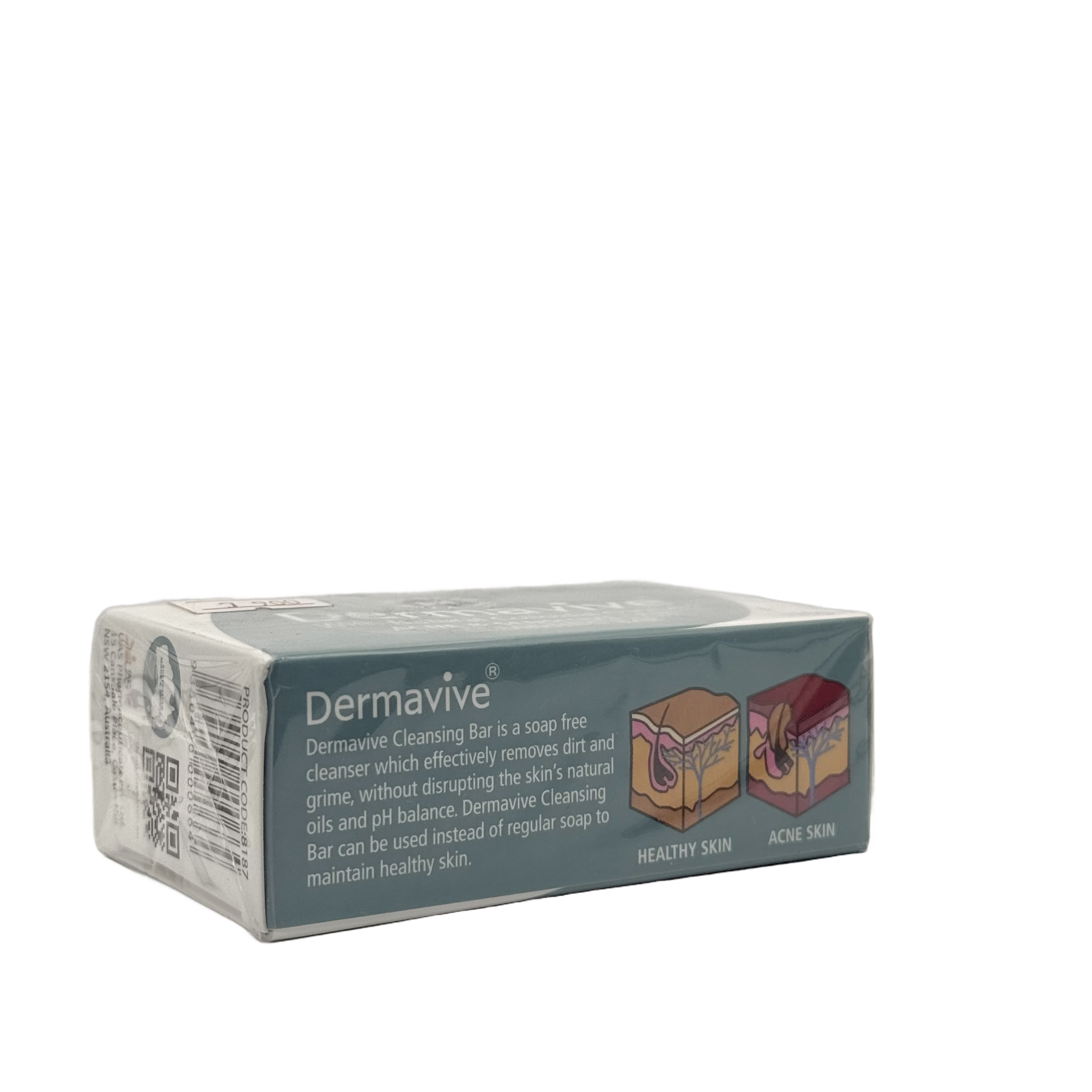 Dermavive Acne & Sensitive Skin Cleansing Bar with Colloidal Oatmeal 120g - صابونة ديرمافايف لتنظيف البشرة الحساسة والمعرضة لحب الشباب بالشوفان الغروي 120 جم