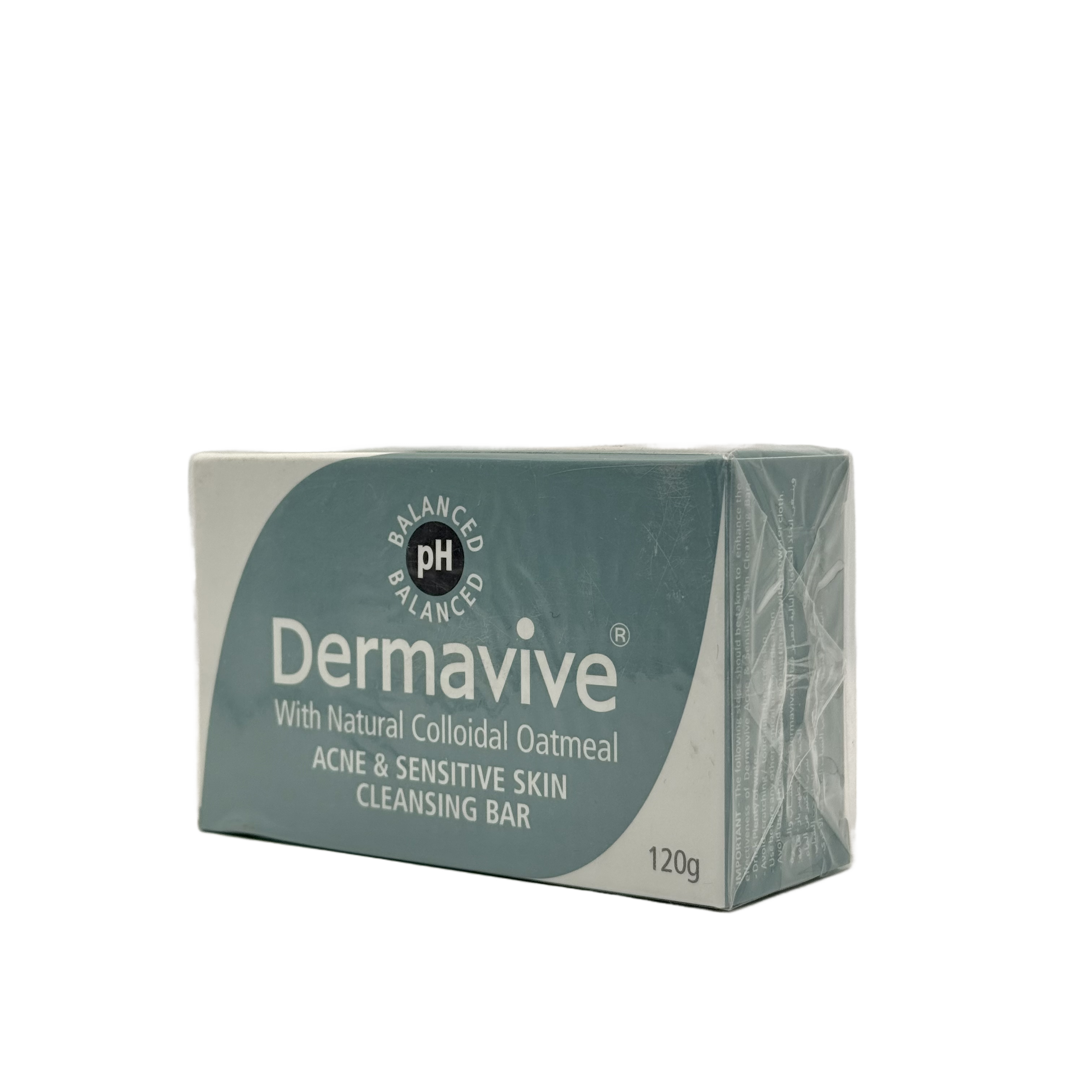 Dermavive Acne & Sensitive Skin Cleansing Bar with Colloidal Oatmeal 120g - صابونة ديرمافايف لتنظيف البشرة الحساسة والمعرضة لحب الشباب بالشوفان الغروي 120 جم