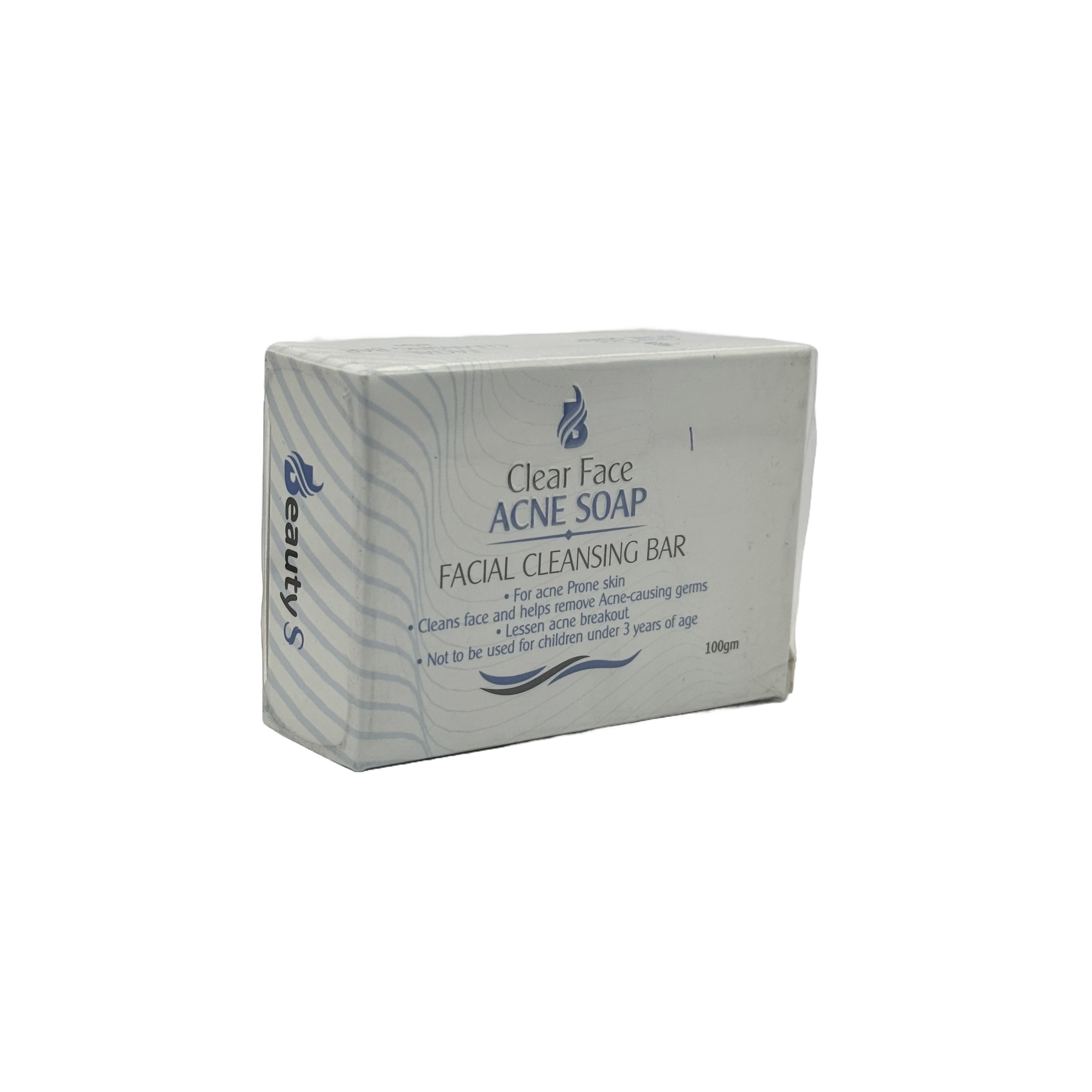 Beauty S Clear Face Acne Soap Bar 100g - صابون بيوتي اس كلير لتنظيف الوجه وحب الشباب 100 جم