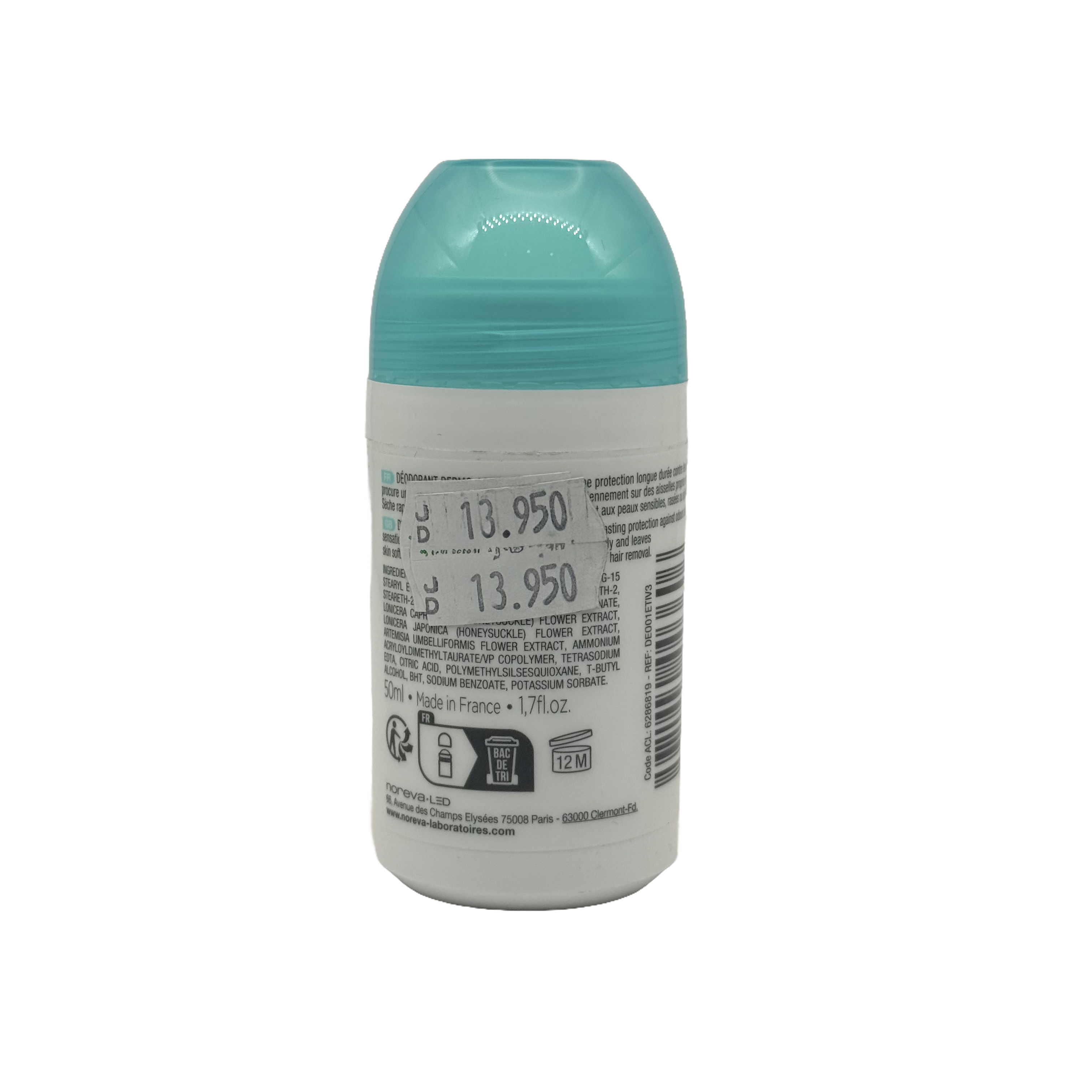 Noreva DEOLIANE Roll-On Deodorant 50 ml - نوريفا ديوليان رول أون مزيل عرق 50 مل