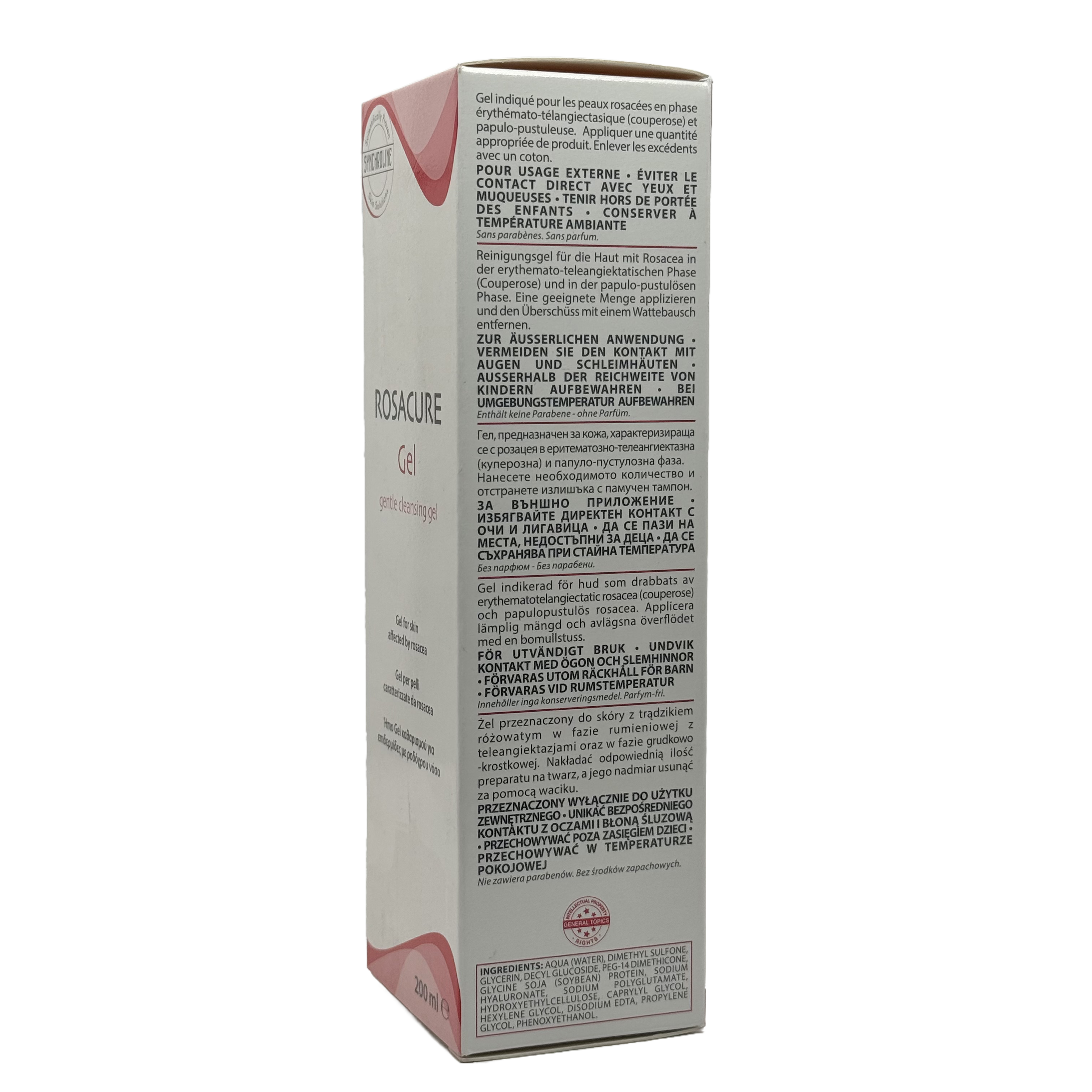 SYNCHROLINE ROSACURE Gentle Cleansing Gel 200 ml - سينكرولاين روزاكير جل تنظيف لطيف 200 مل