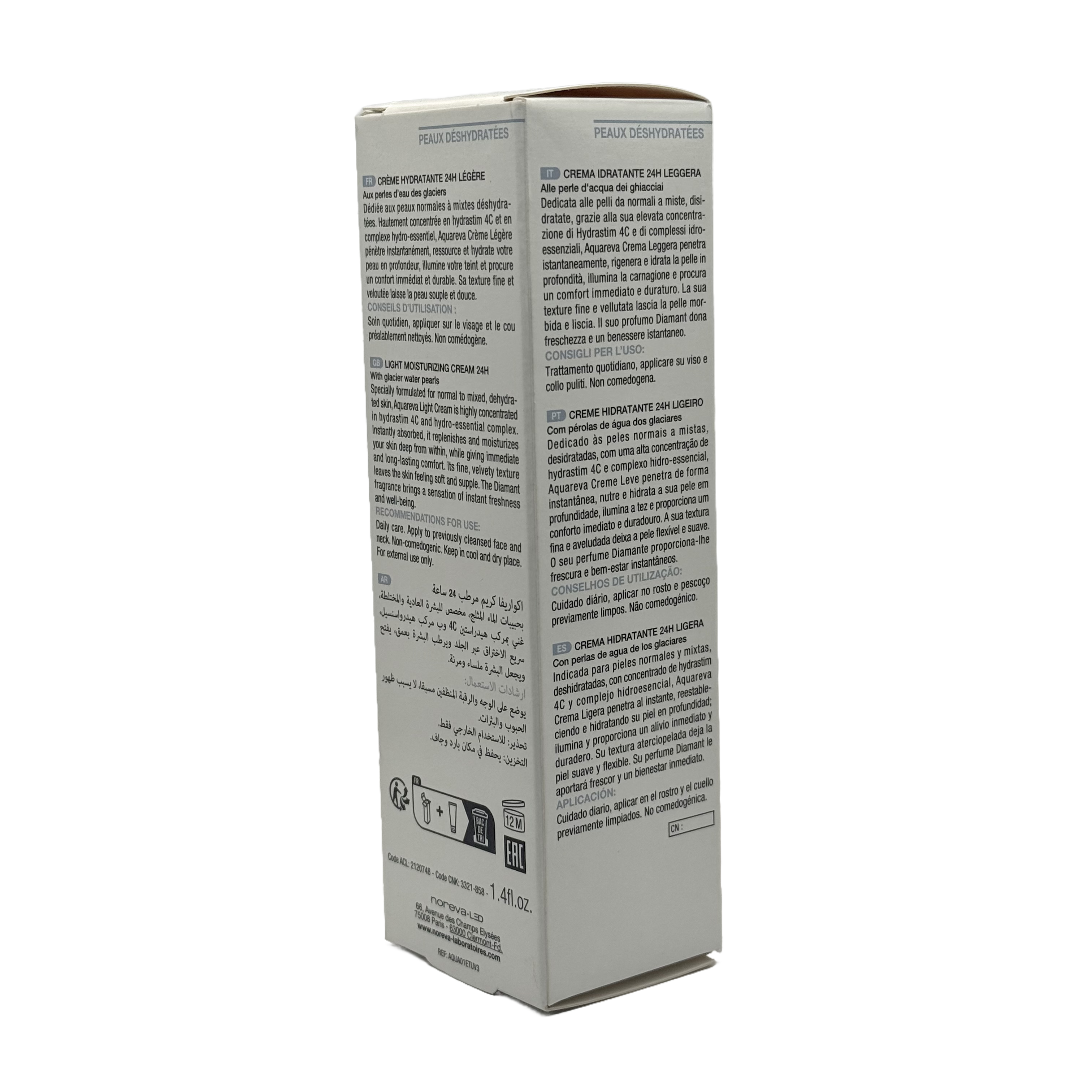 Noreva AQUAREVA Light 24-hour Moisturising Cream 40 ml - نوريفا أكواريفا لايت كريم ترطيب 24 ساعة 40 مل