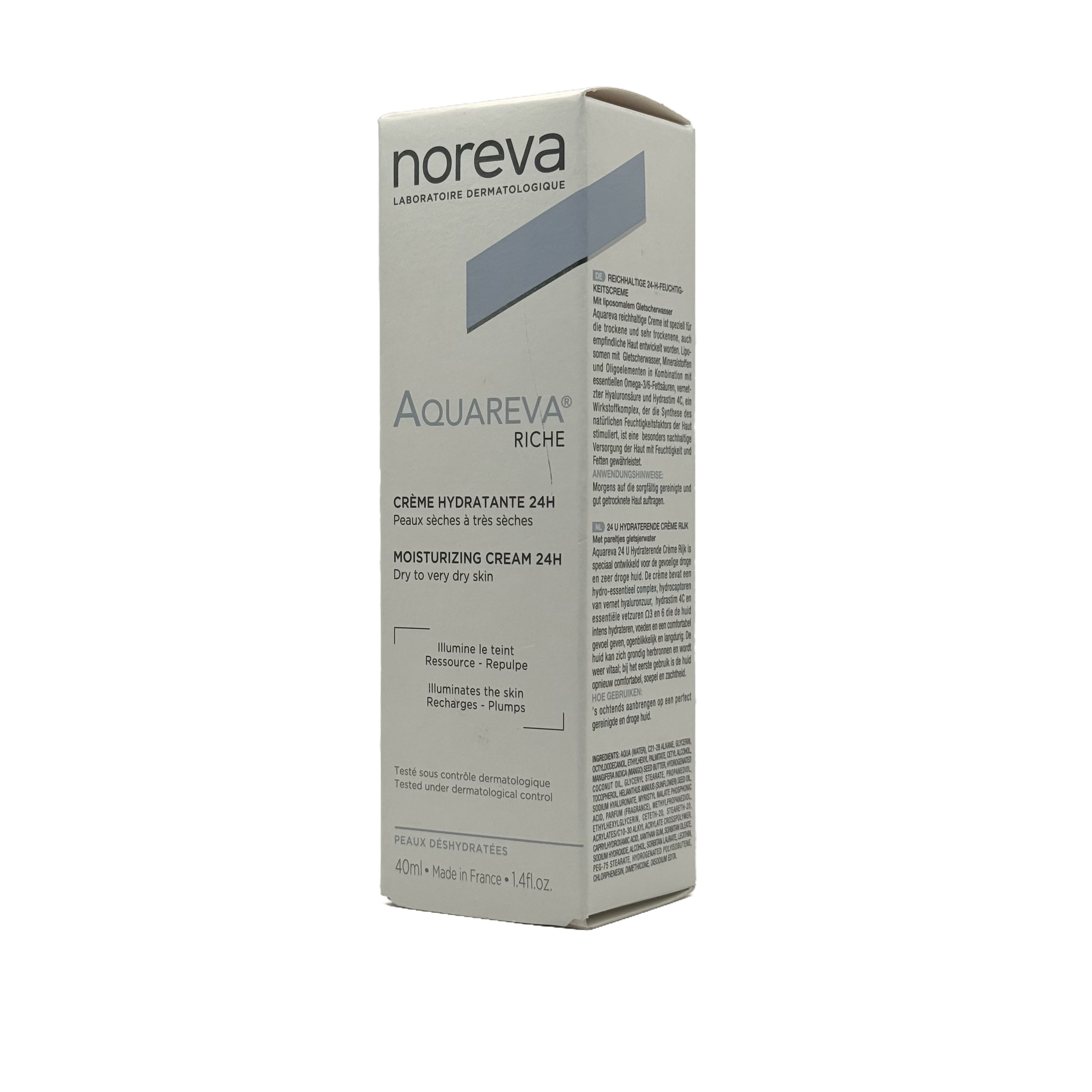 Noreva Aquareva 24-hour Moisturising Cream Rich 40 ml - نوريفا أكوافيفا كريم ترطيب غني 24 ساعة 40 مل