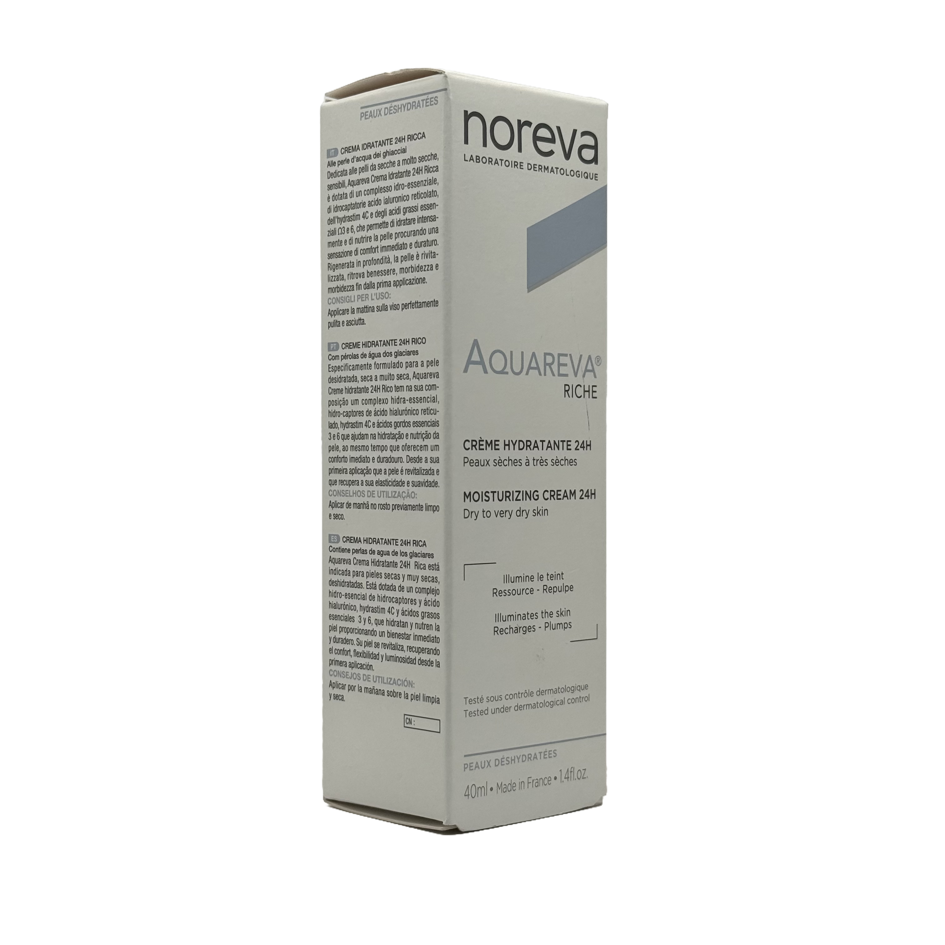 Noreva Aquareva 24-hour Moisturising Cream Rich 40 ml - نوريفا أكوافيفا كريم ترطيب غني 24 ساعة 40 مل