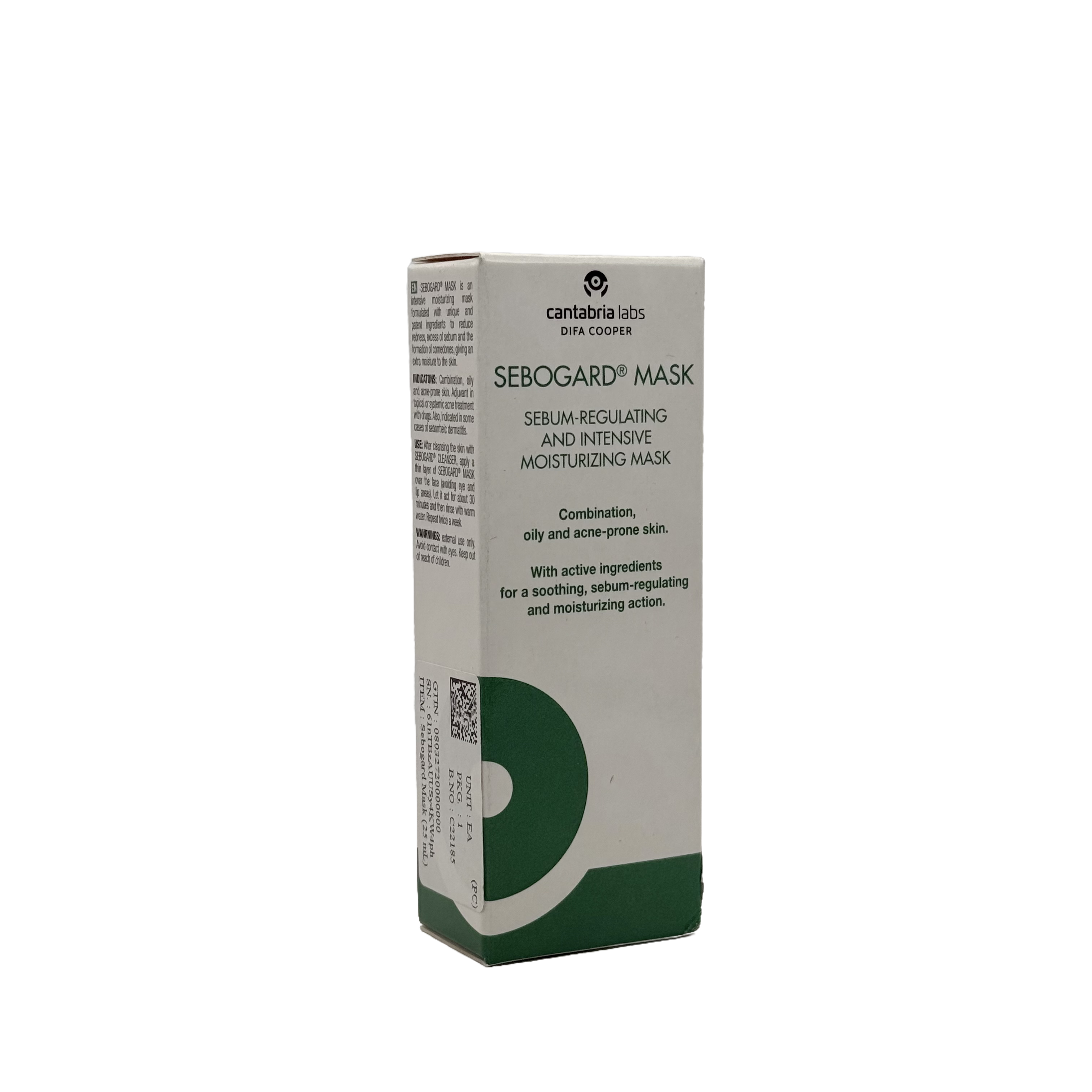 Difa Cooper Sebogard Intensive Moisturizing Mask 25 ml - ديفا كوبر سيبوغارد ماسك ترطيب مكثف 25 مل