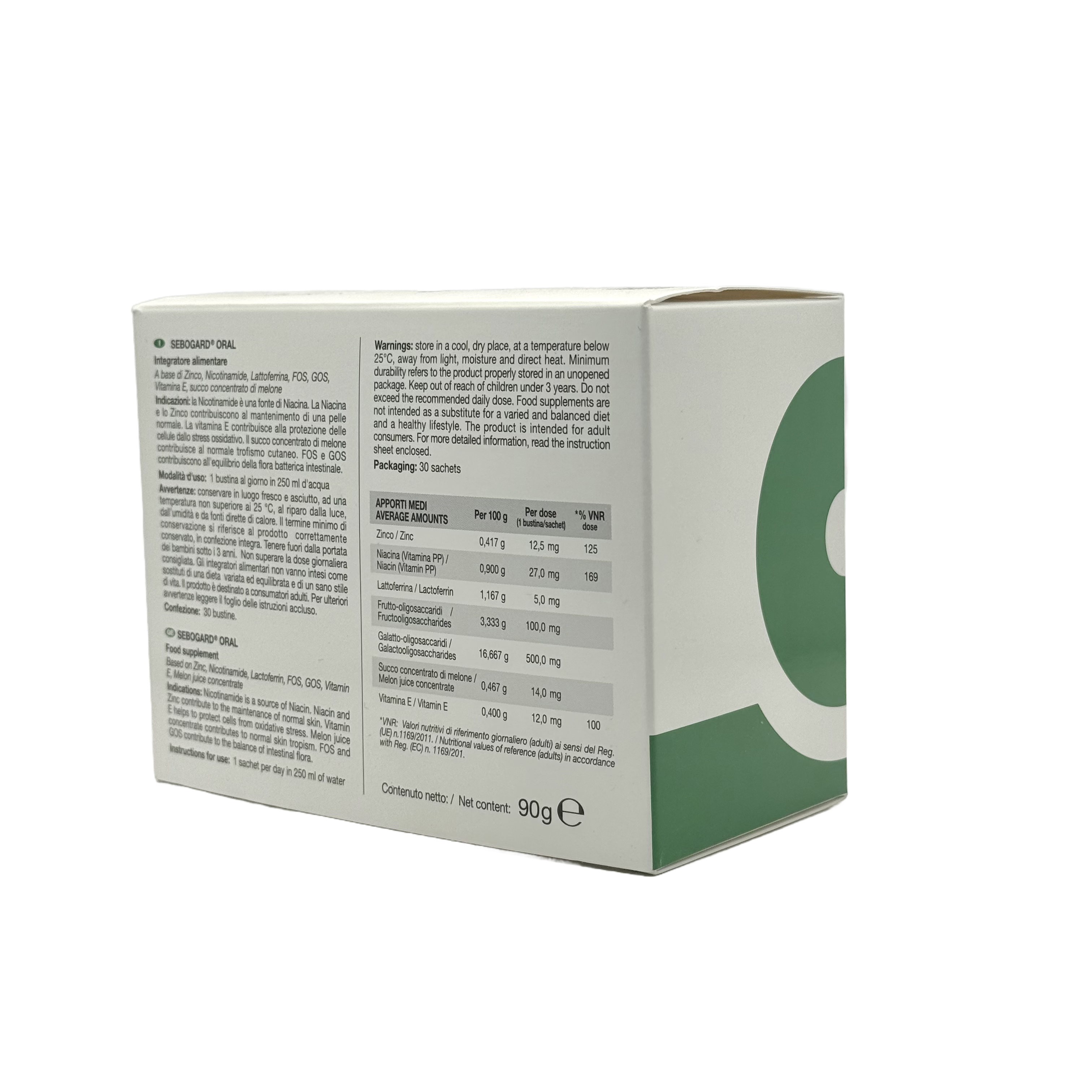 Difa Cooper Sebogard Oral Sachets 30 sachets - ديفا كوبر سيبوغارد أورال أكياس 30 كيس