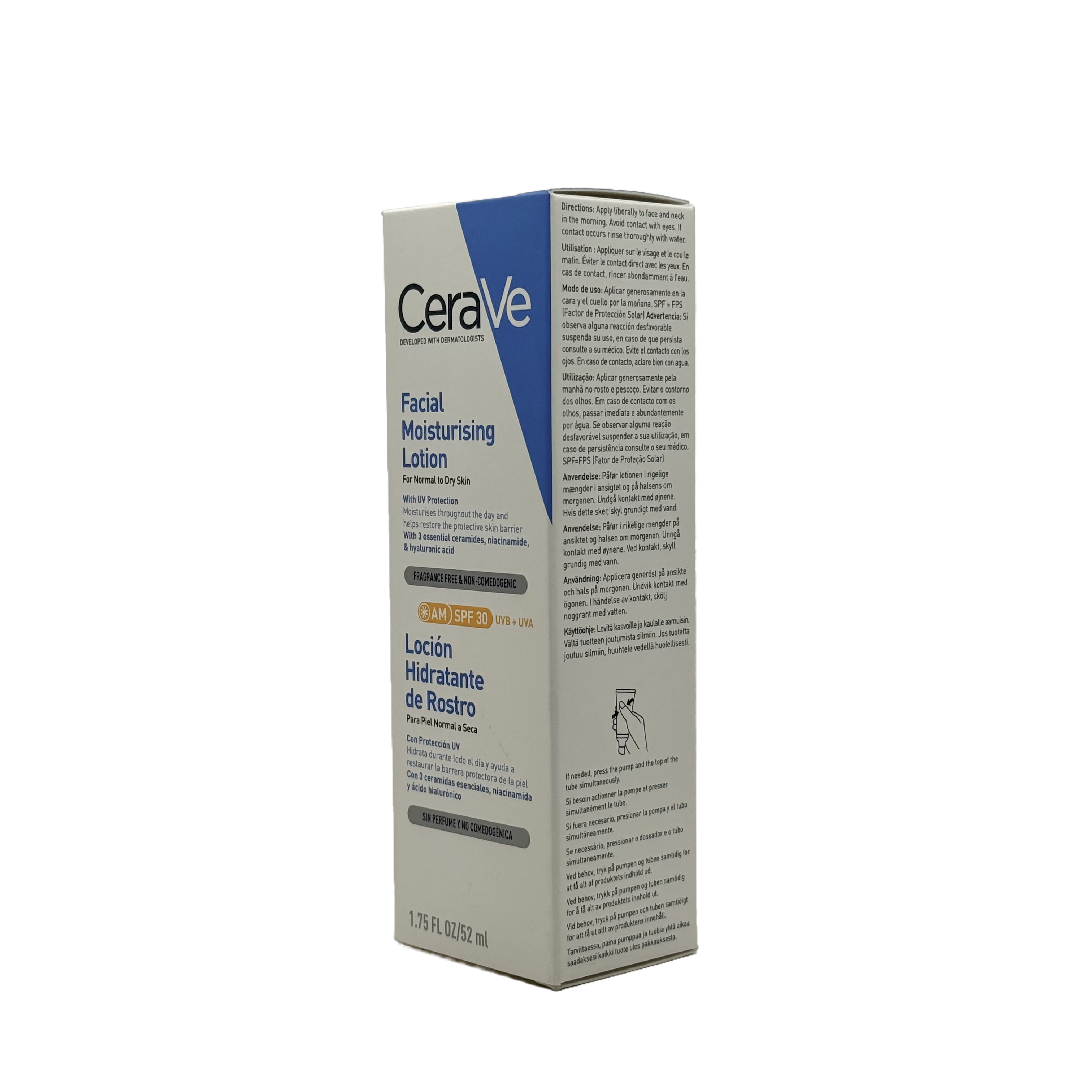 CeraVe AM Facial Moisturizing Lotion SPF 30 52ml - سيرافي لوشن مرطب للوجه صباحي SPF 30 حجم 52 مل