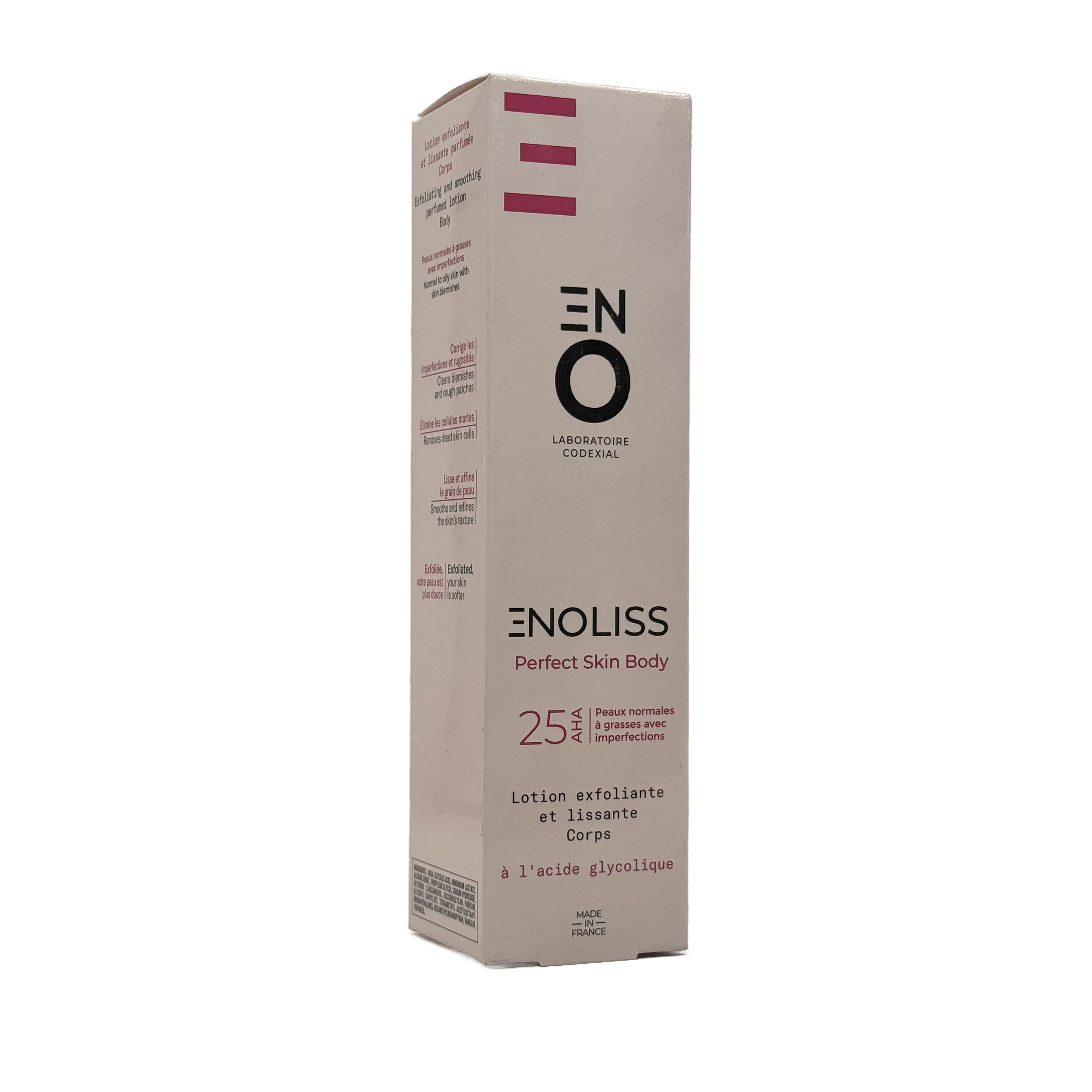 Codexial Enoliss Perfect Skin Body 25 AHA Exfoliating Body Lotion 100ml - كوديكسيال اينوليس بيرفكت سكين بودي 25 ايه اتش ايه لوشن مقشر للجسم 100 مل