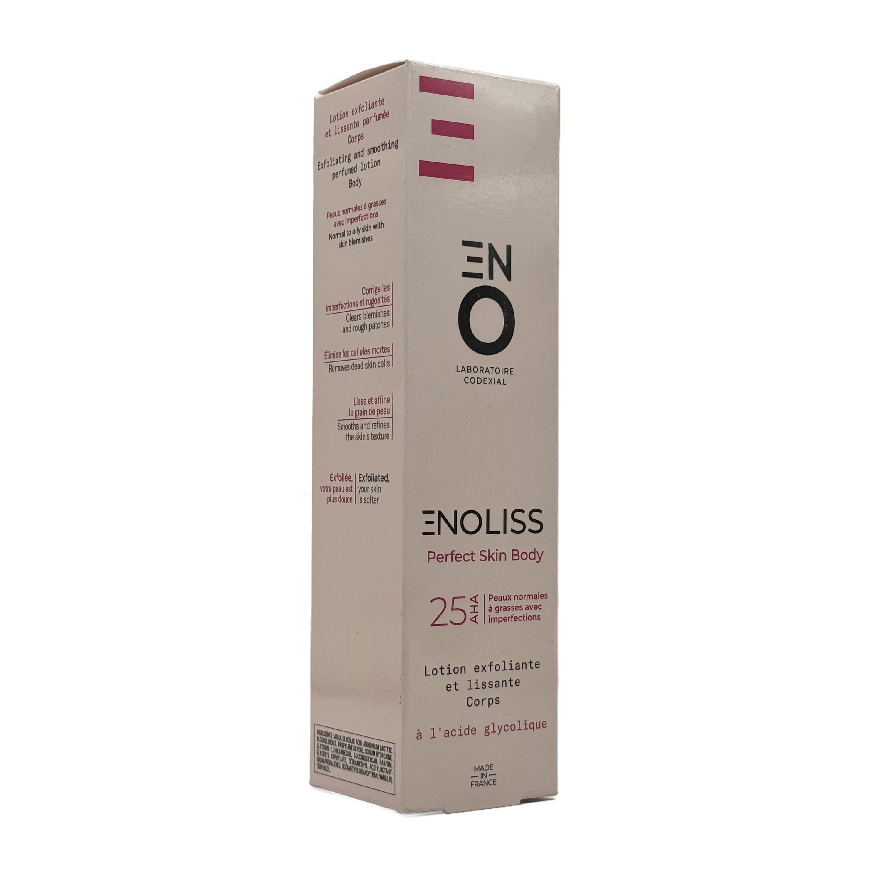 Codexial Enoliss Perfect Skin Body 25 AHA Exfoliating Body Lotion 100ml - كوديكسيال اينوليس بيرفكت سكين بودي 25 ايه اتش ايه لوشن مقشر للجسم 100 مل