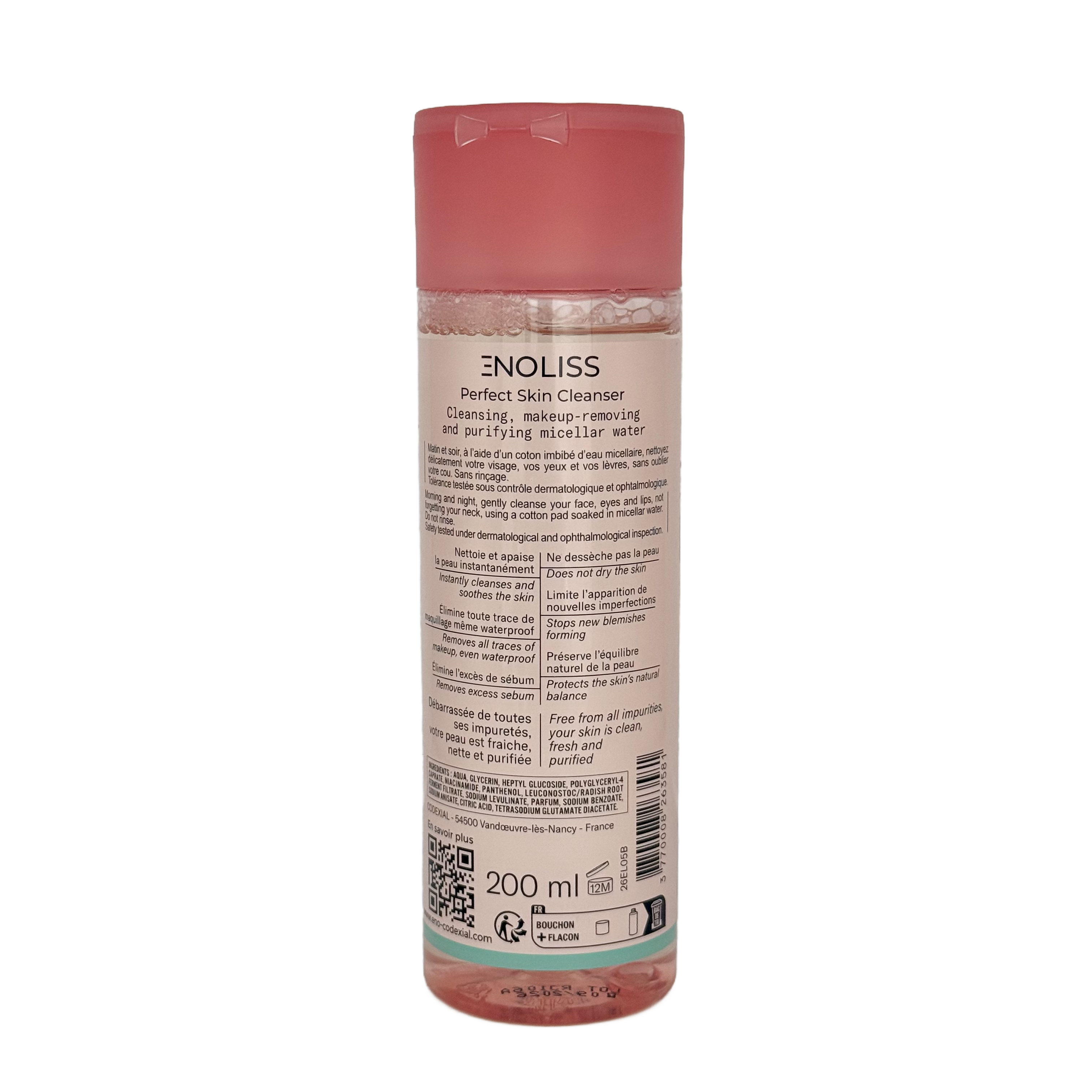 Codexial Enoliss Perfect Skin Cleanser & Makeup Remover 200ml - كوديكسيال اينوليس بيرفكت سكين منظف ومزيل مكياج 200 مل