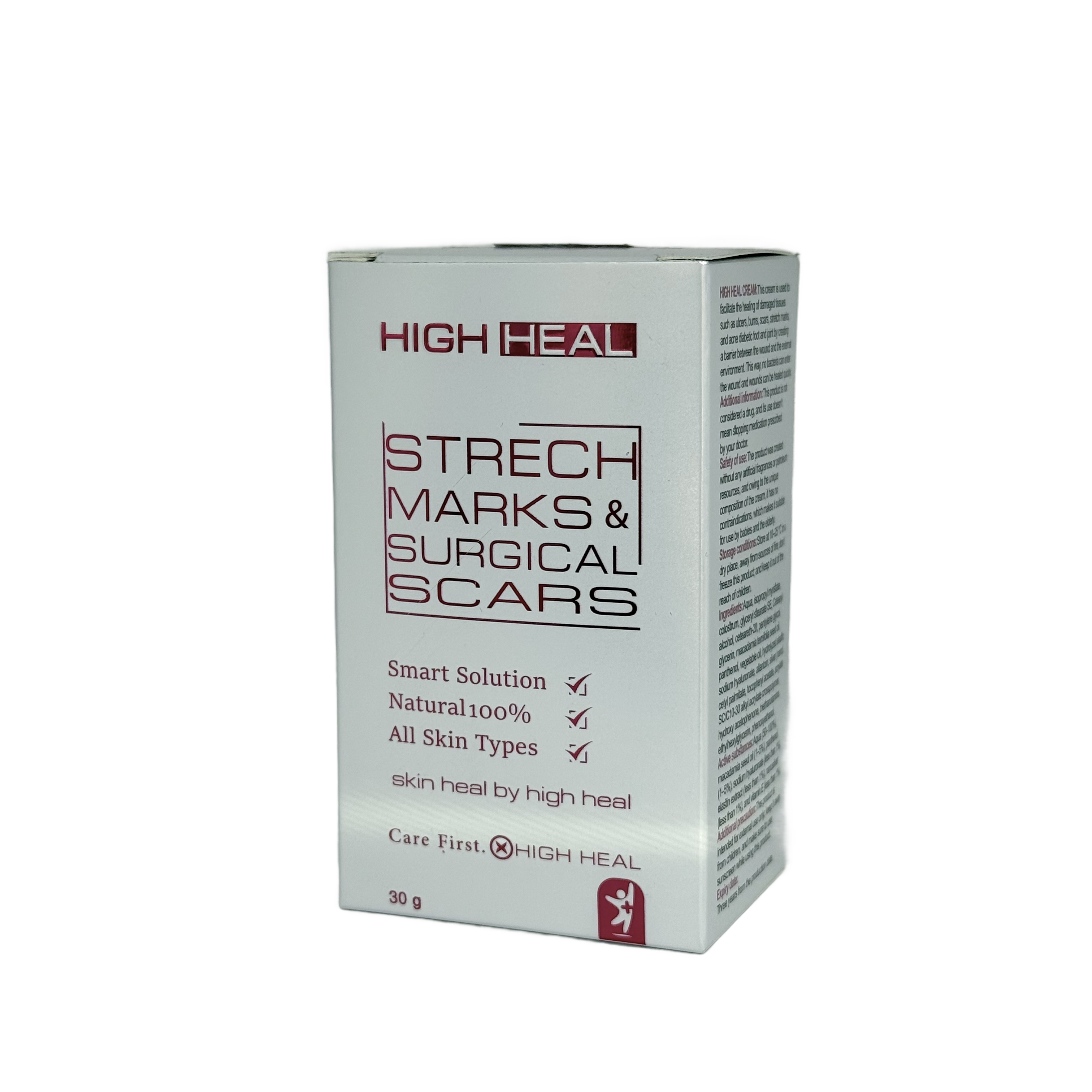 High Heal Stretch Marks Surgical Scars Cream 30g - هاي هيل كريم علامات التمدد والندوب الجراحية 30 غ