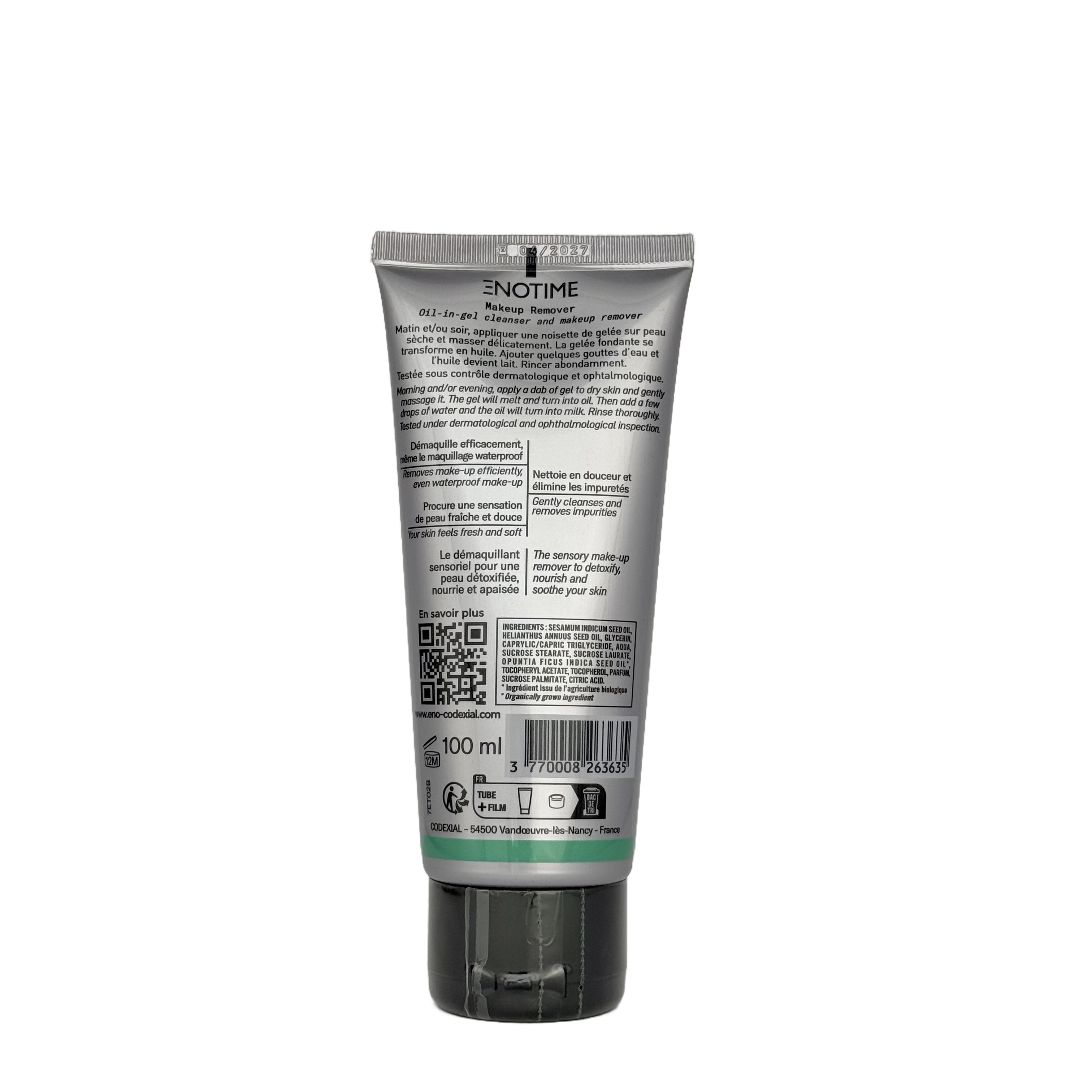 Codexial Enotime Makeup Remover 100ml - كوديكسيال اينوتايم مزيل مكياج 100 مل
